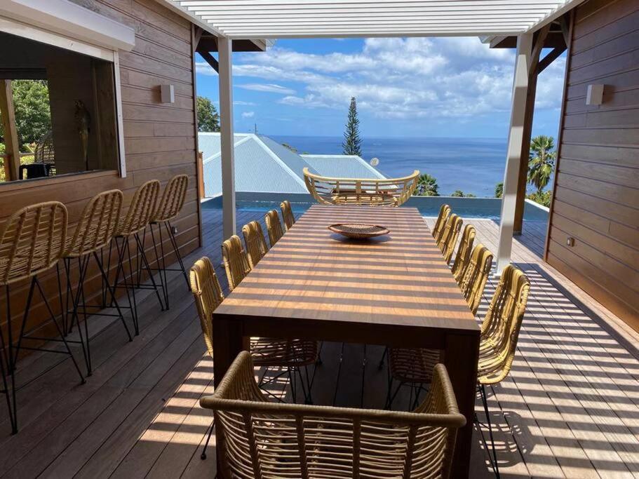 Villas Bleu Malendure luxueuses 4 étoiles - vue mer - face à la réserve Cousteau - jardin tropical view 2