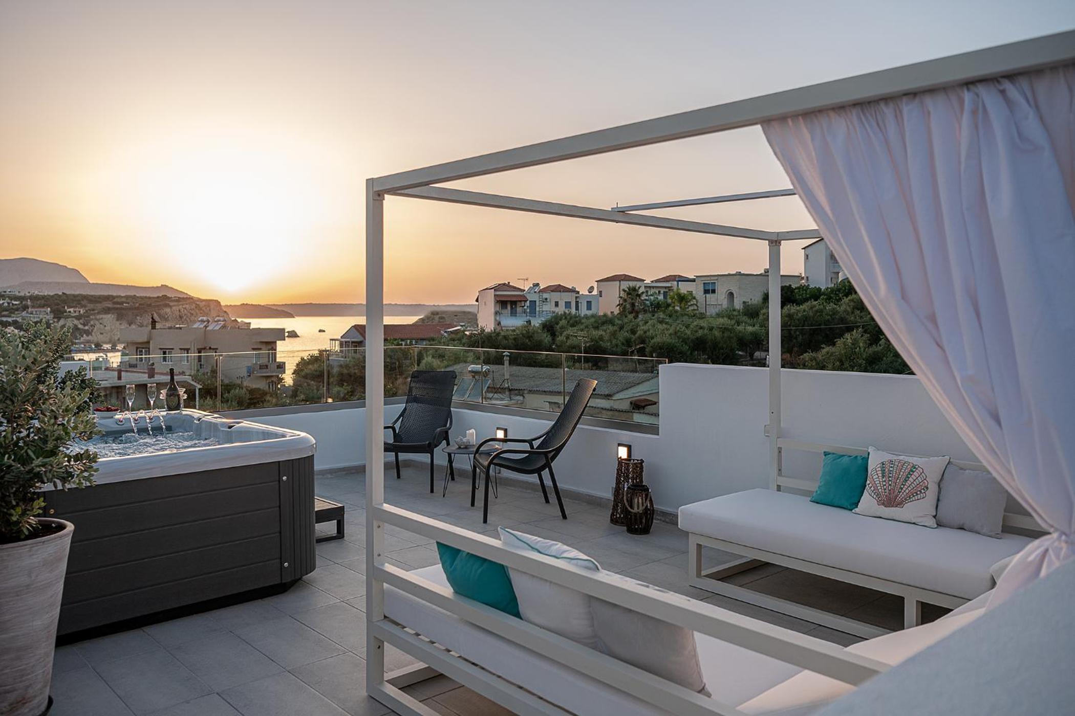 Avrilia Seaside Villa Heated Pool view 3