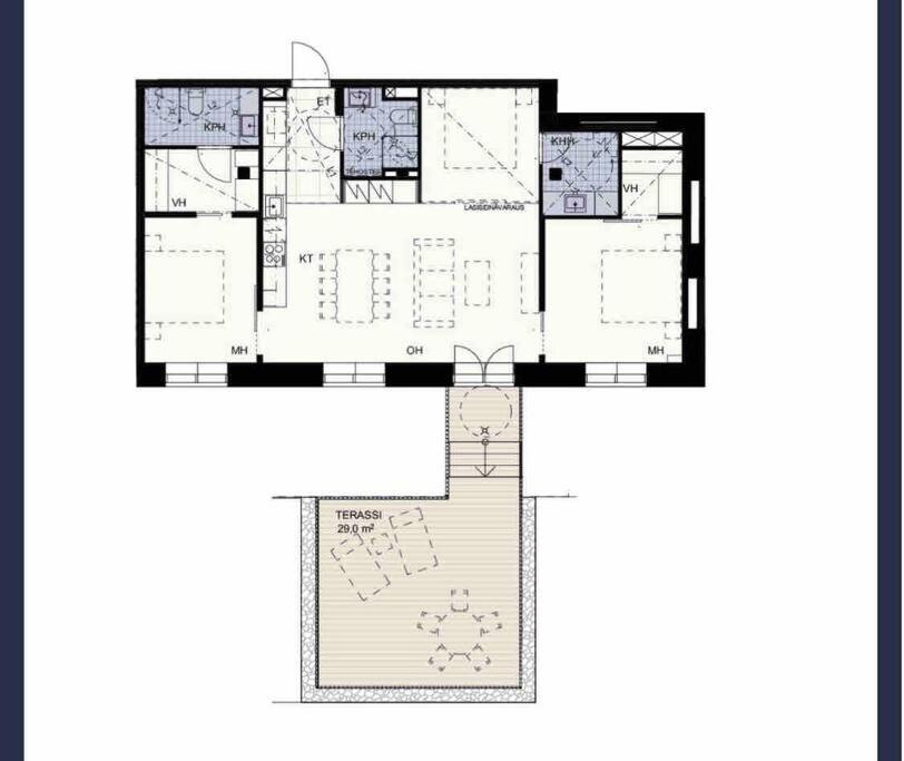 Stunning 90 square meter apart with 3br + rooftop view 3