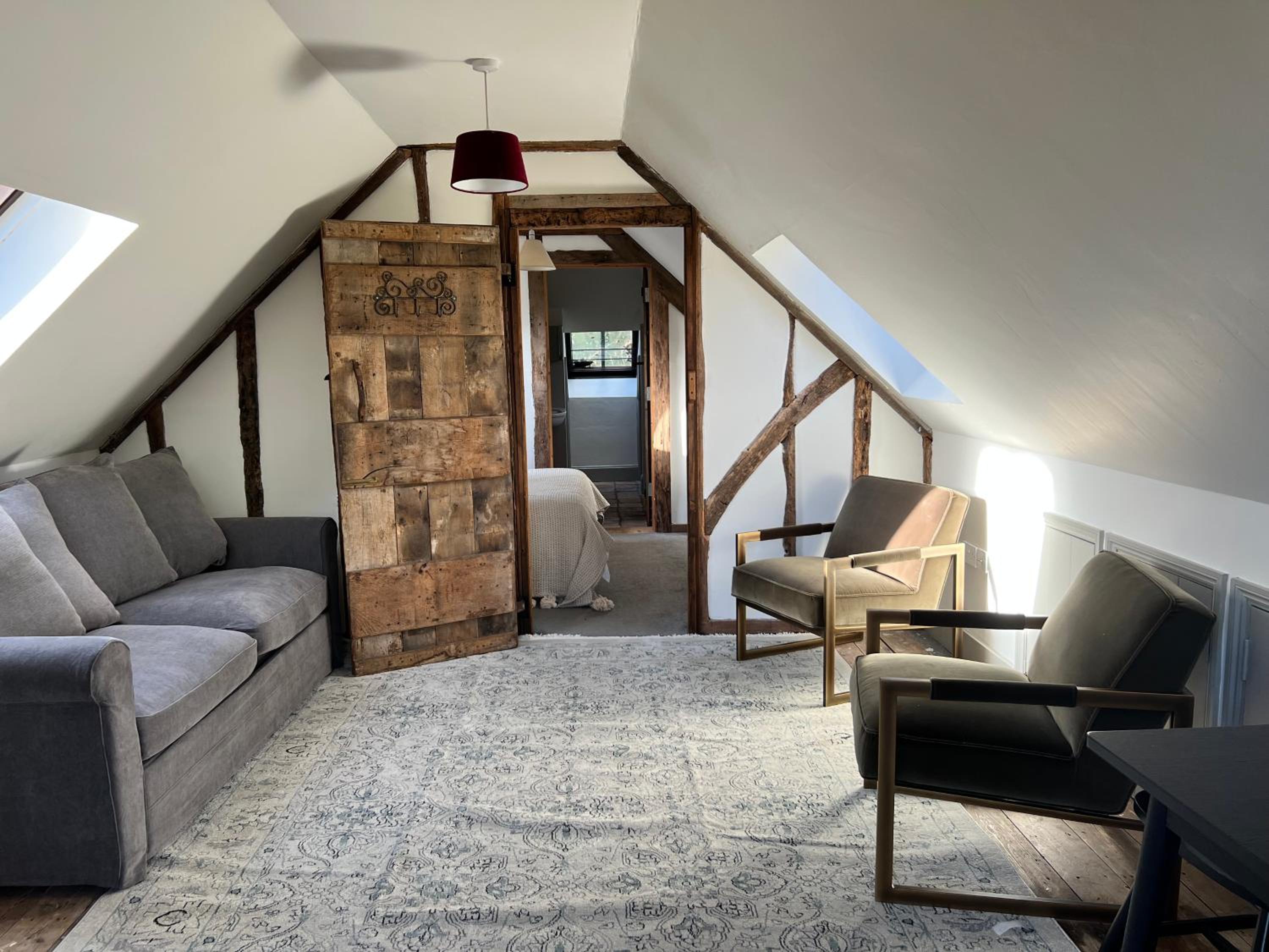 Refurbished coach house with pool & wood fired hot tub view 4