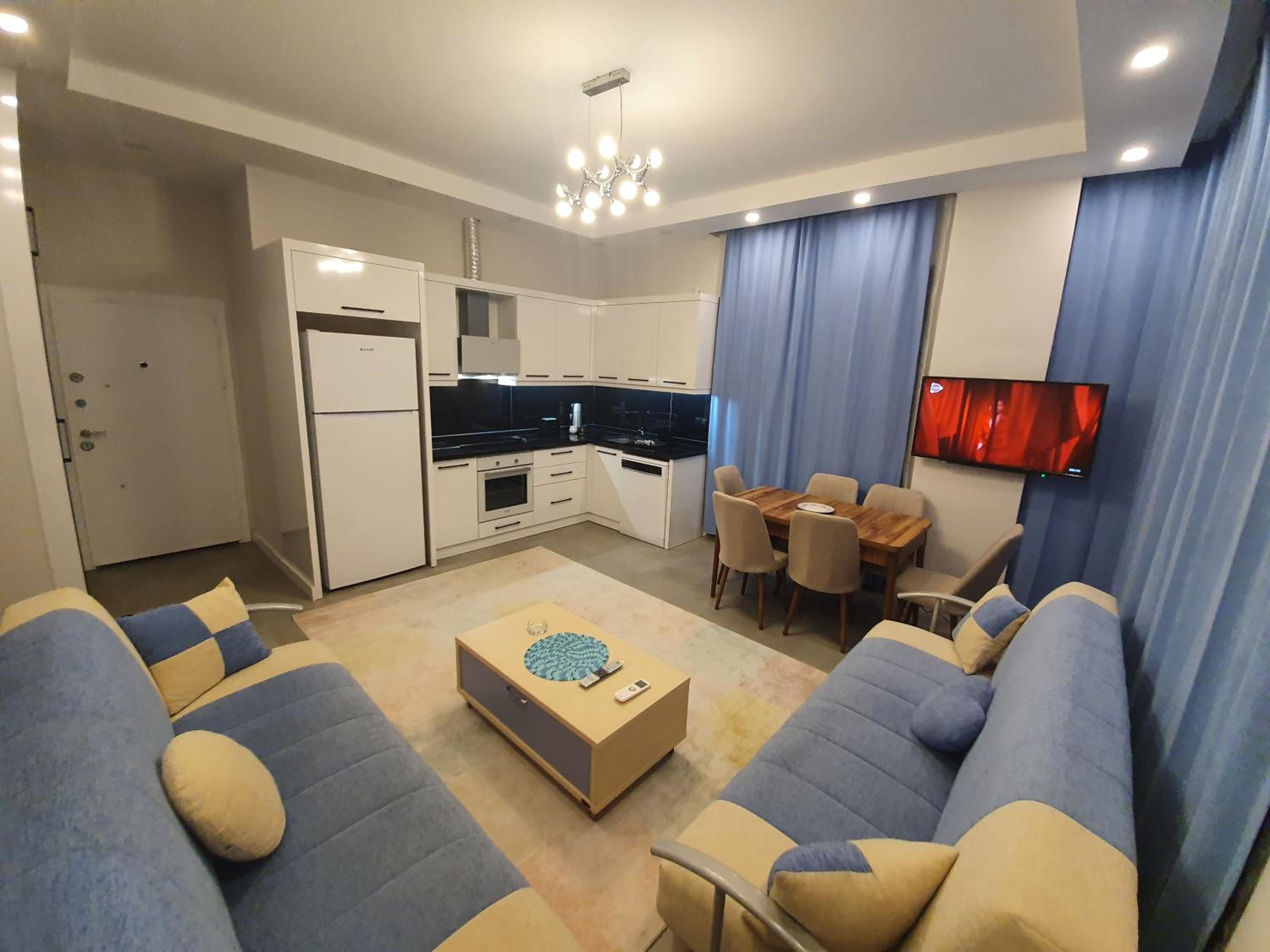 A dreamy luxury two-bedroom apartment with a special view of the forest, mountains and sunset view 3