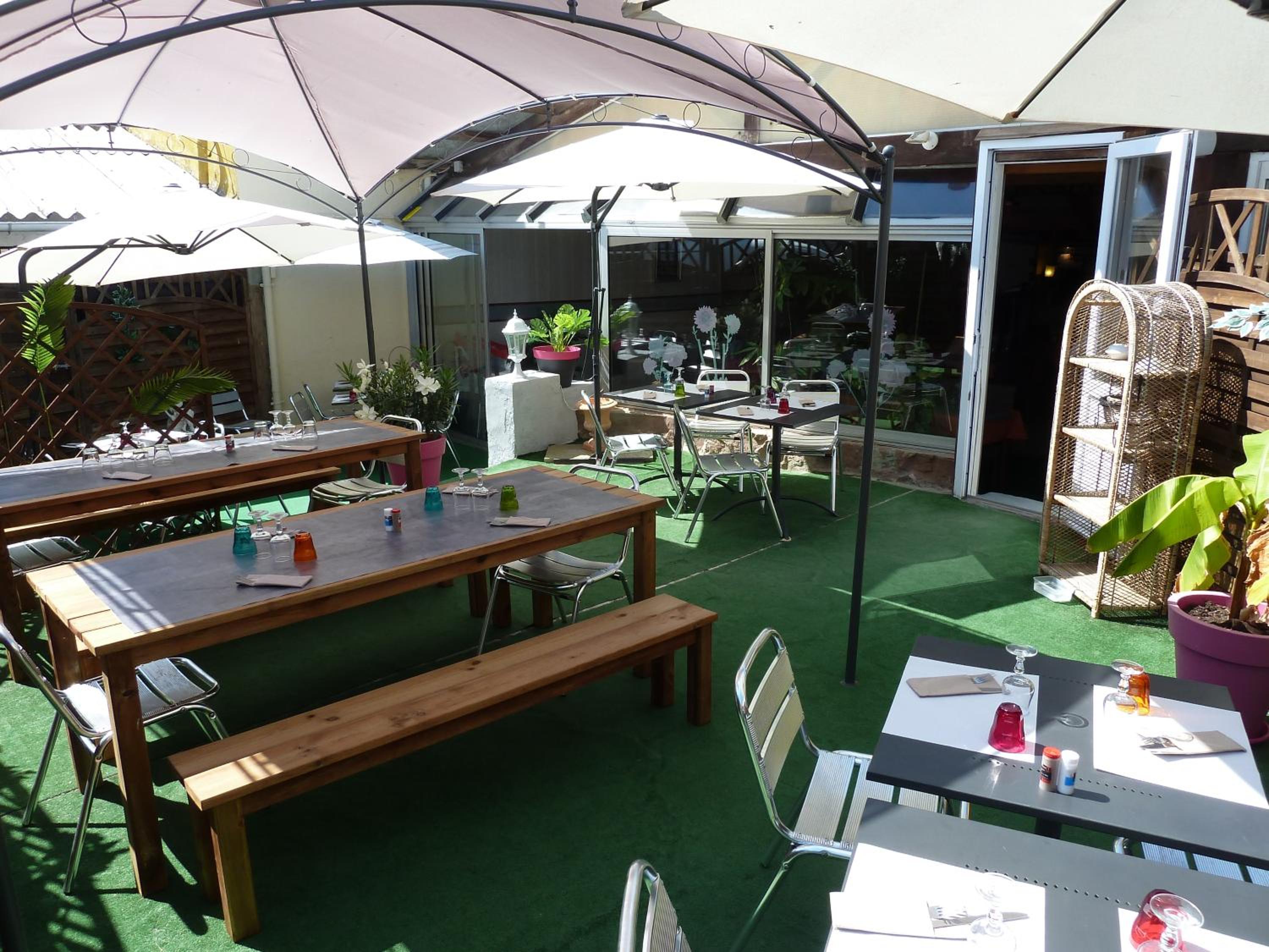 outdoor BBQ area