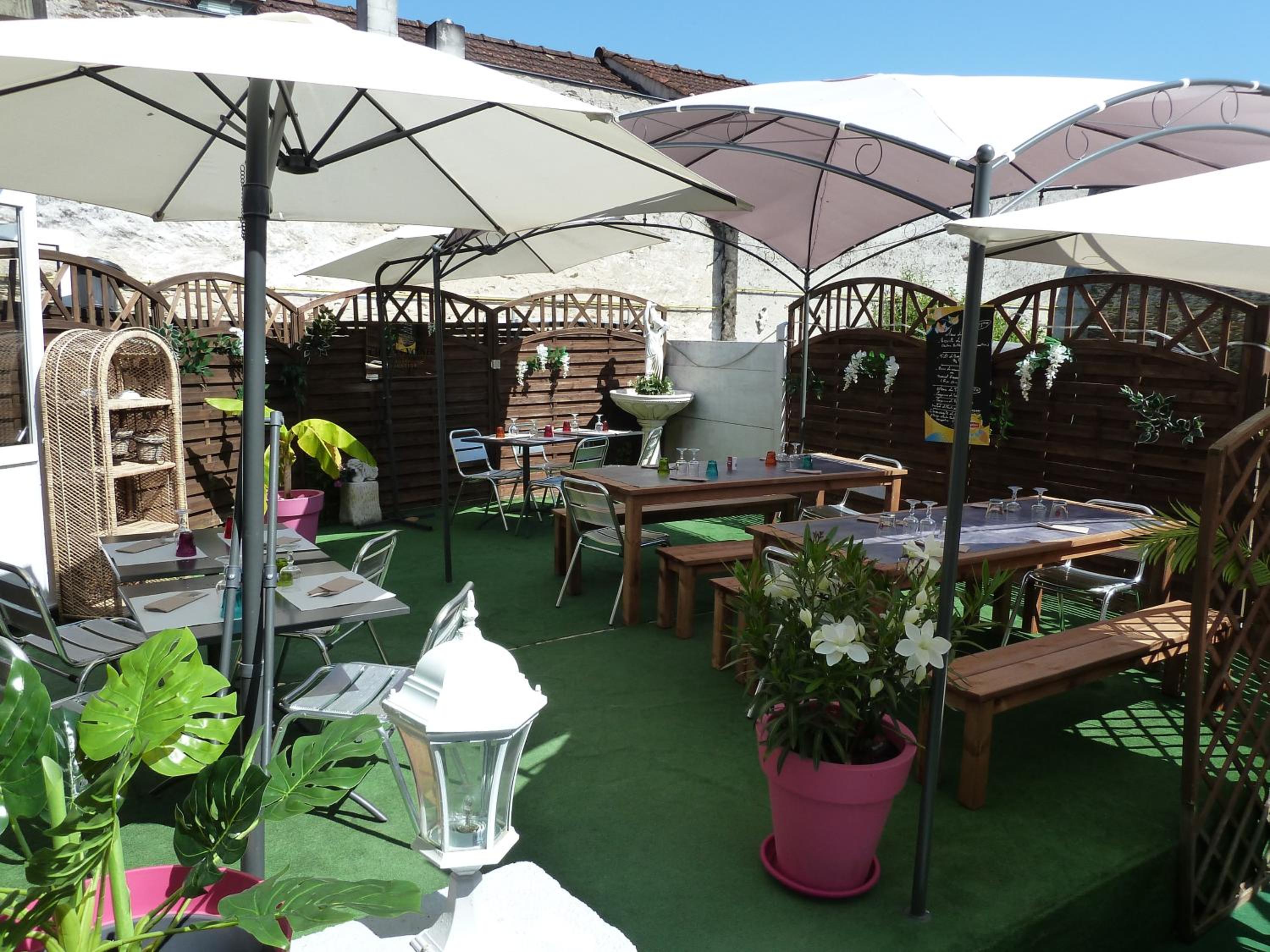 outdoor BBQ area