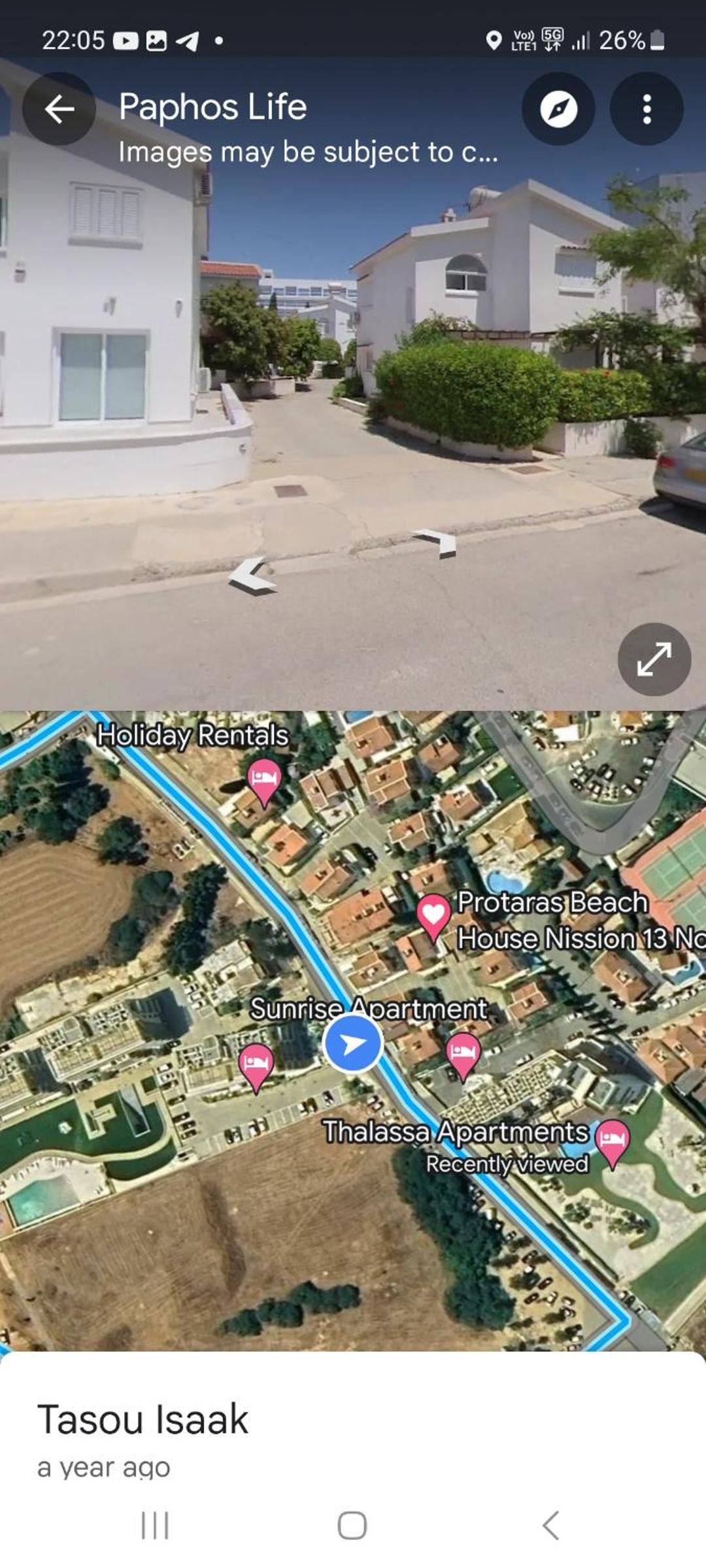 Cyprus Protaras Green Bay Beach House located behind thalassa apartments protaras