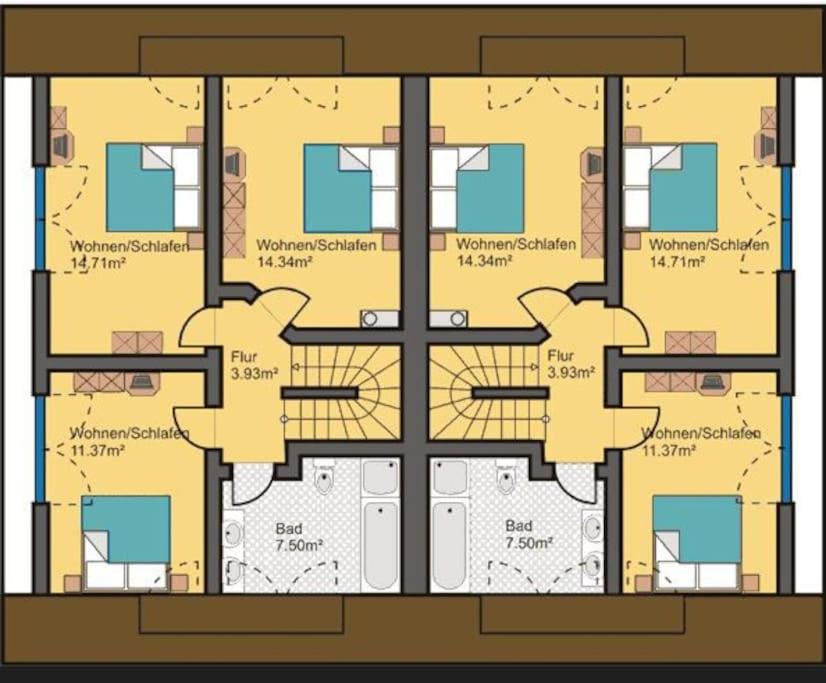 Ruhiges Landhaus Krienke - Doppelhaus mit Sauna & Kamin view 5