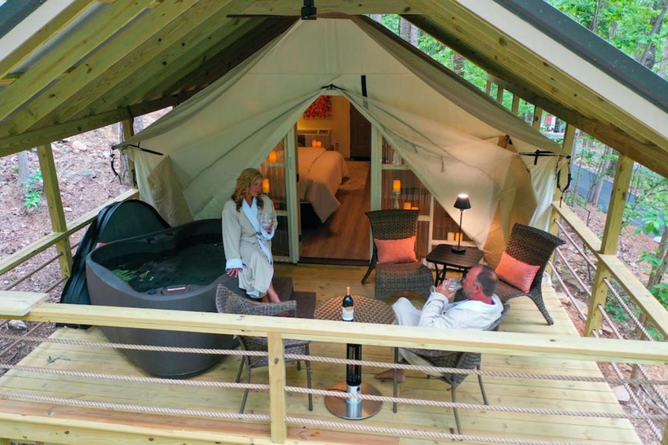 Love Shack Luxury Glamping Tent Honeymoon Theme view 5
