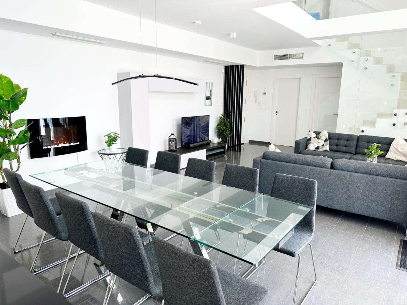 Luxury villa with large swimming pool and outdoor area