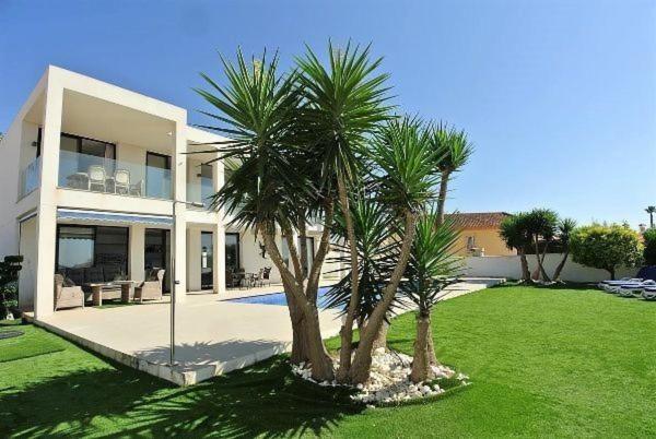 Luxury villa with large swimming pool and outdoor area