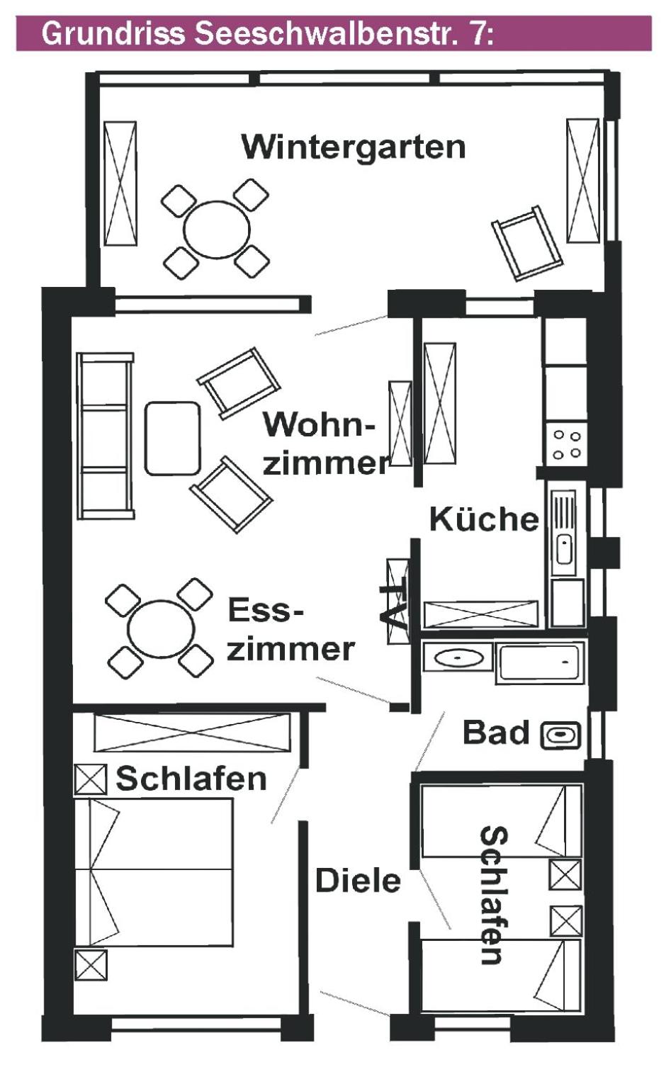 Ferienhaus Seeschwalbenstr 7 Ostermann Bungalow 1