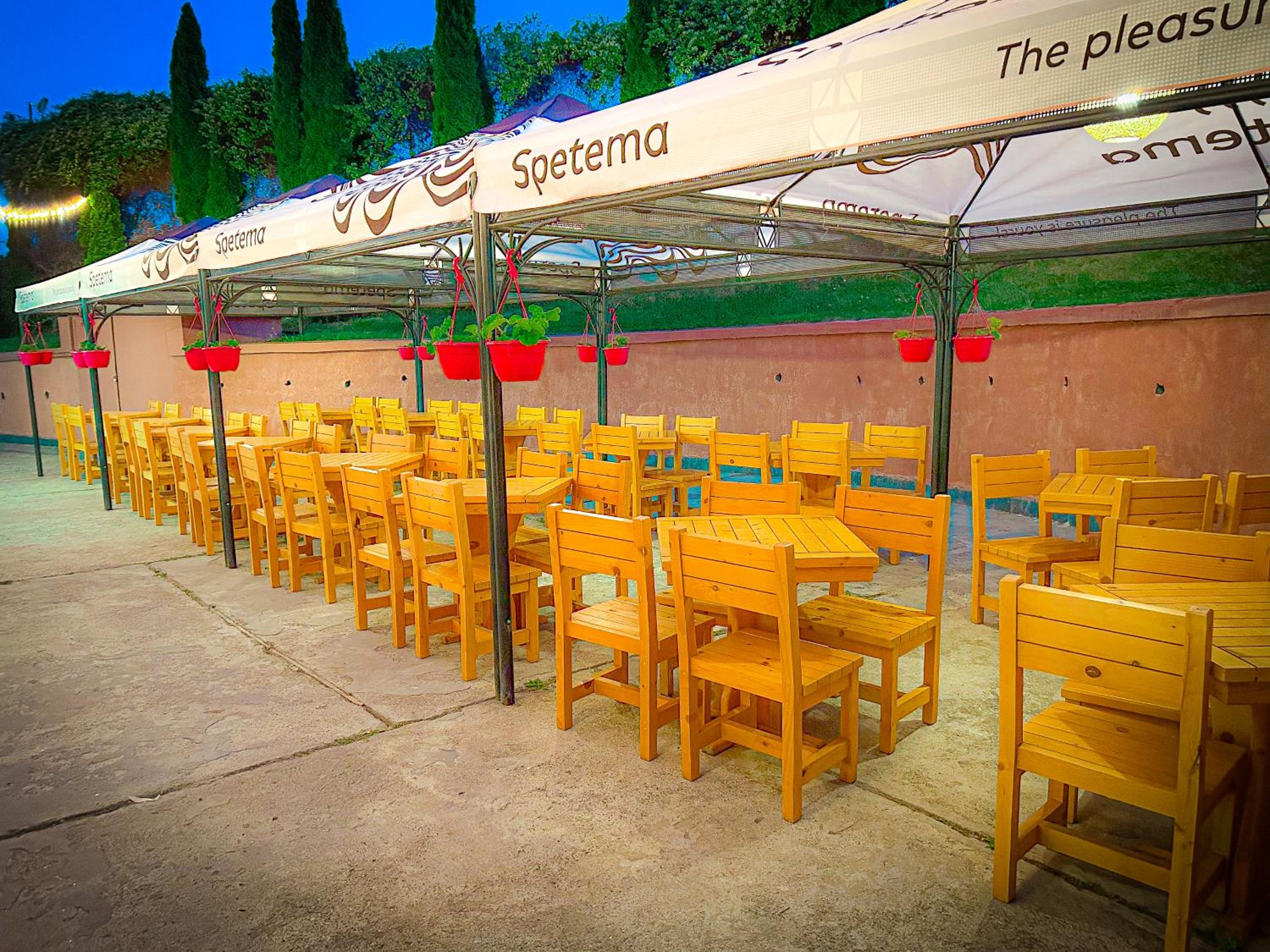 outdoor BBQ area