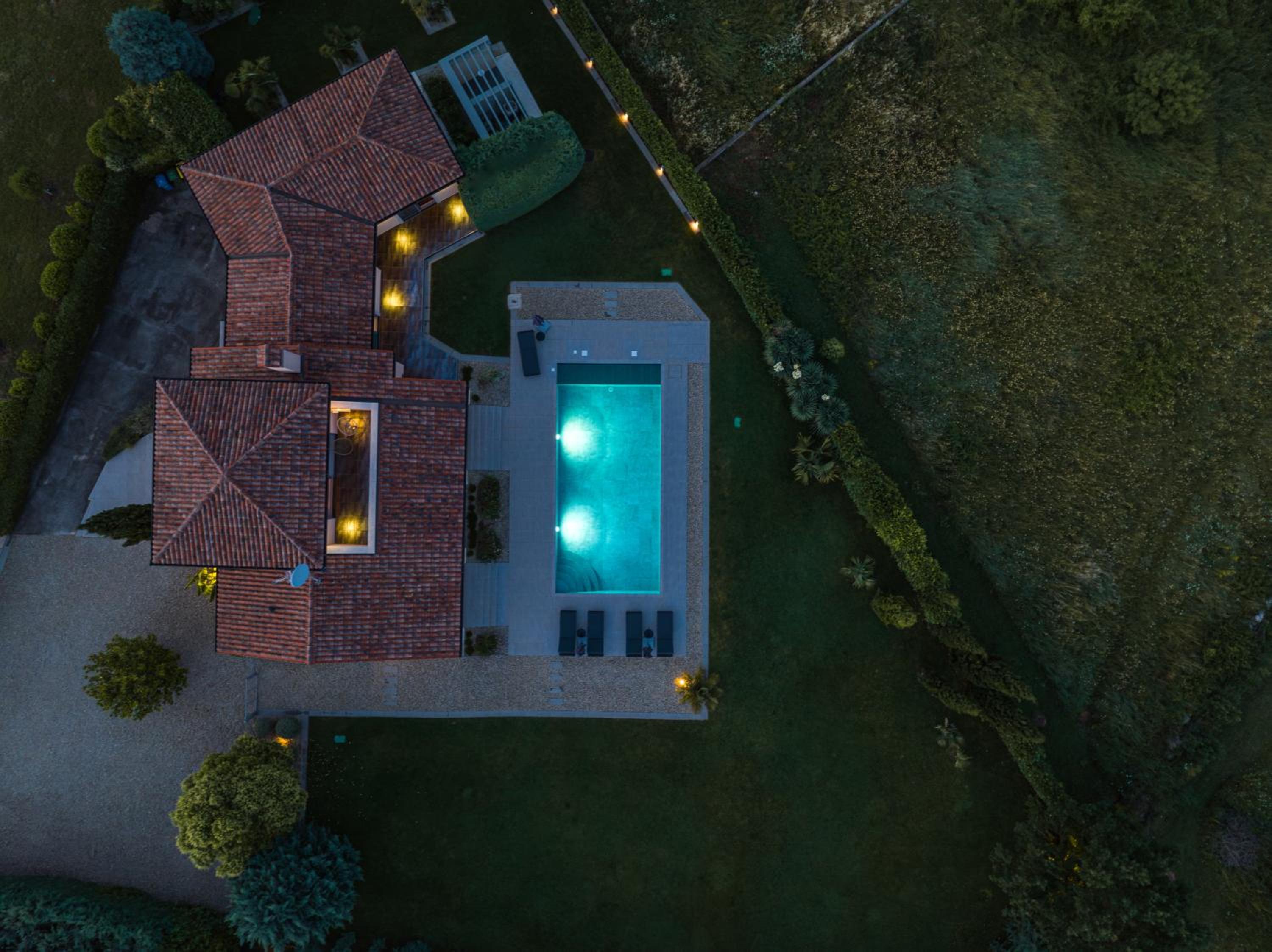 Villa Labin in Zartinj - luxury privacy heated pool with auto cover view 5