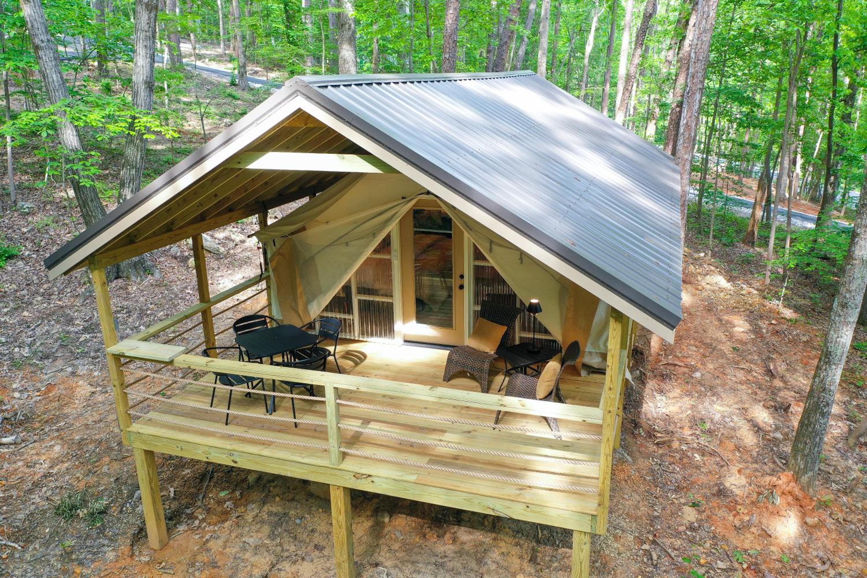 Love Shack Luxury Glamping Tent Honeymoon Theme view 4