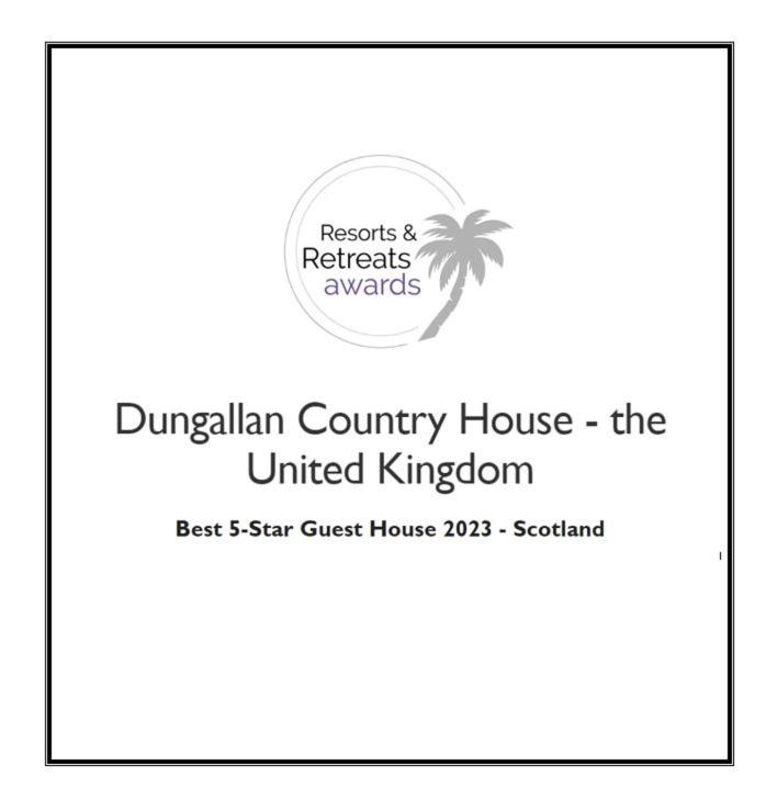Dungallan Country House view 3