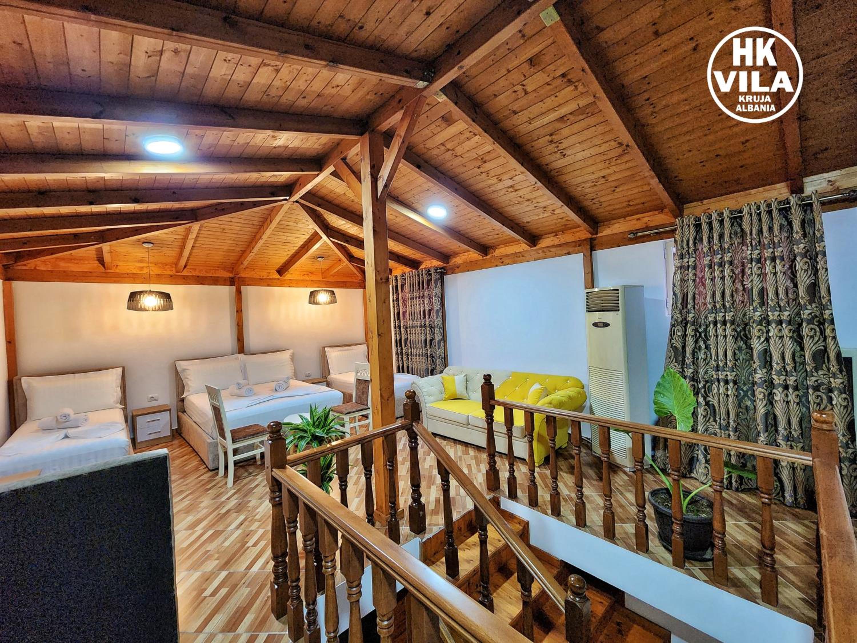 Vila HK is a cozy and welcoming house in the heart of Kruje It offers comfortable accommodation,free public parking nearby,and breakfast included,ensuring 