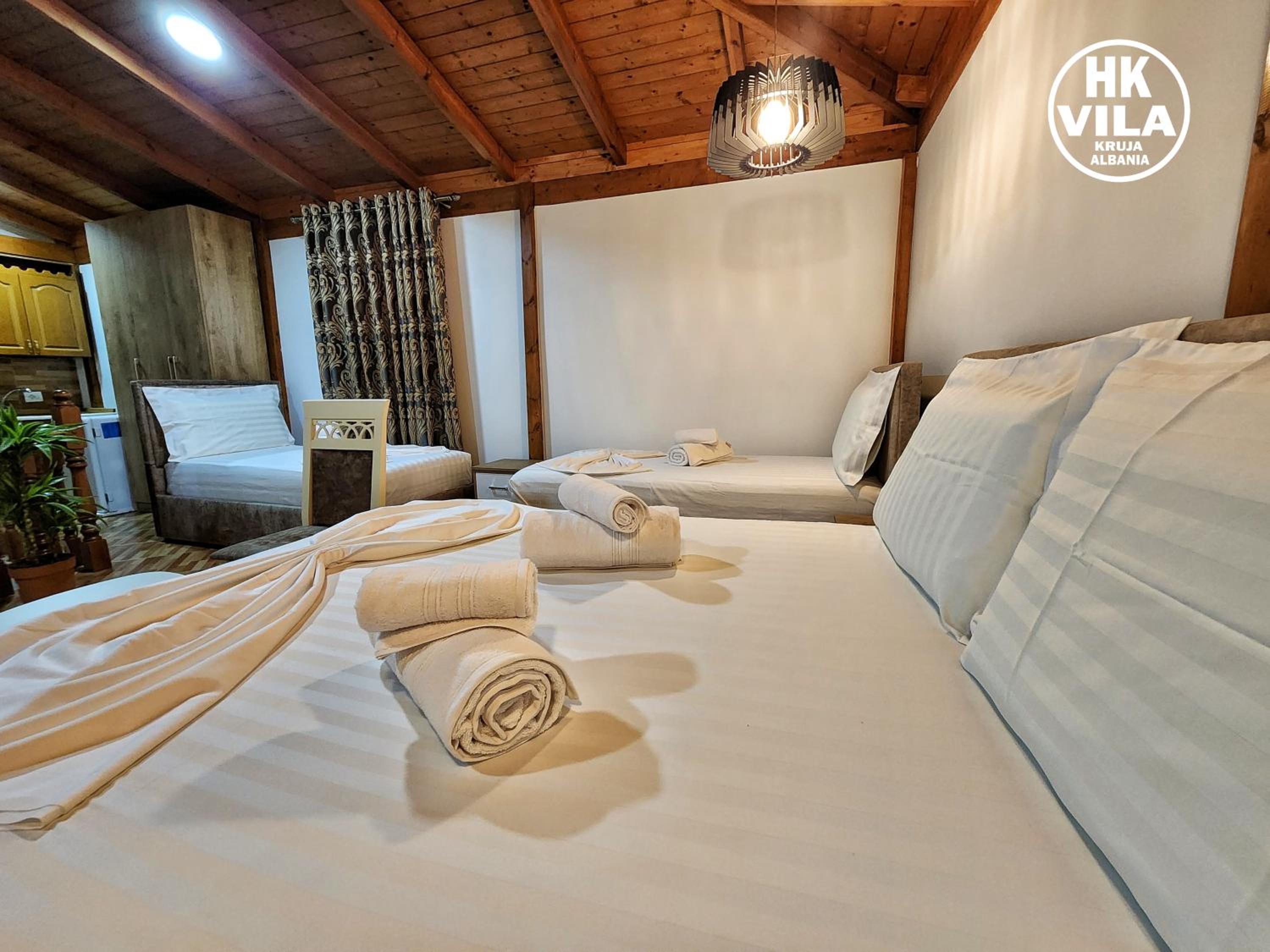 Vila HK is a cozy and welcoming house in the heart of Kruje It offers comfortable accommodation,free public parking nearby,and breakfast included,ensuring 