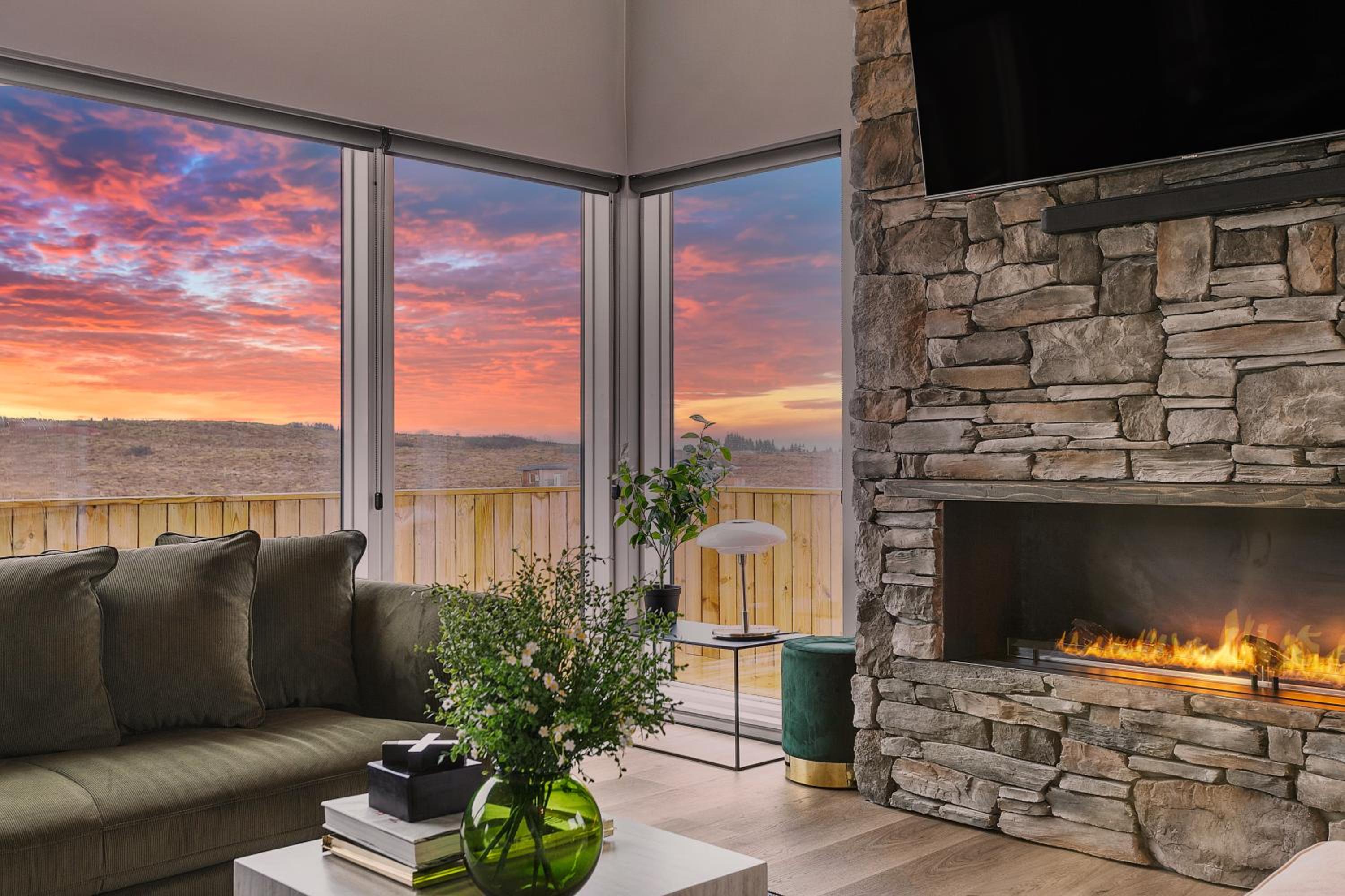 Luxury Log Home with a Hot Tub view 2