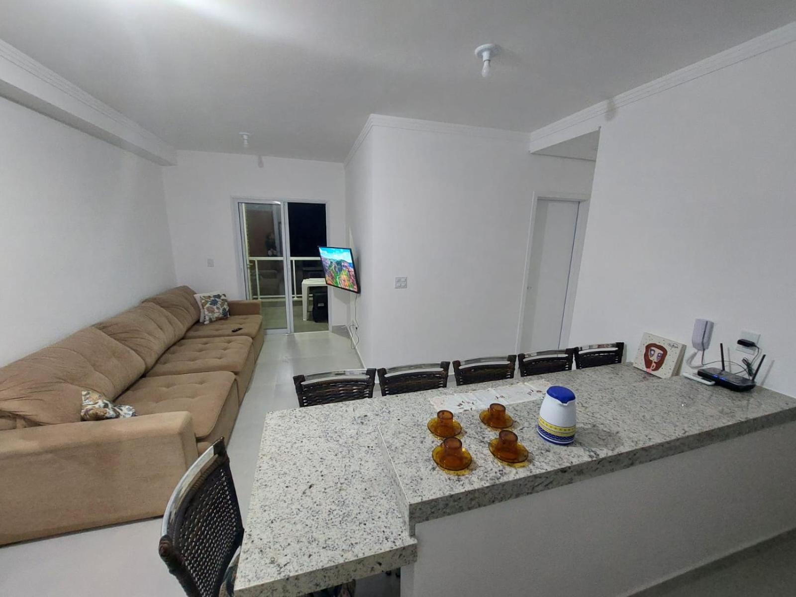 Apartamento Recanto Praia Grande - Mar, Ar, Churrasqueira, Piscina e Sauna