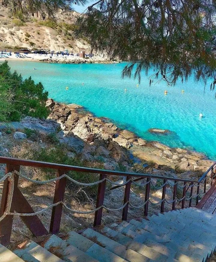 villa Rugiada in front Nissi beach with pool & Sea view