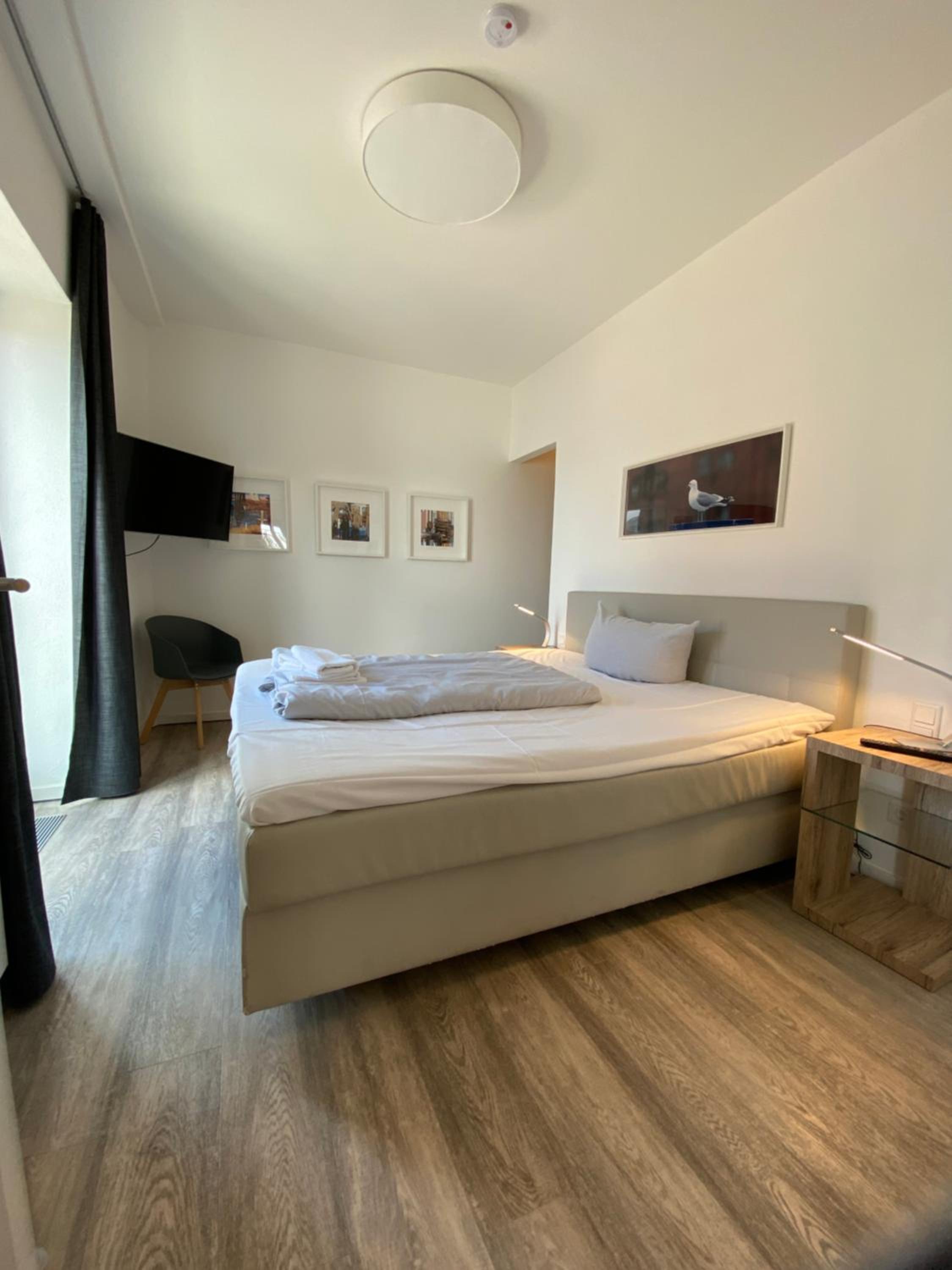 Meerblick, Balkon und private Sauna im historischen Getreidespeicher