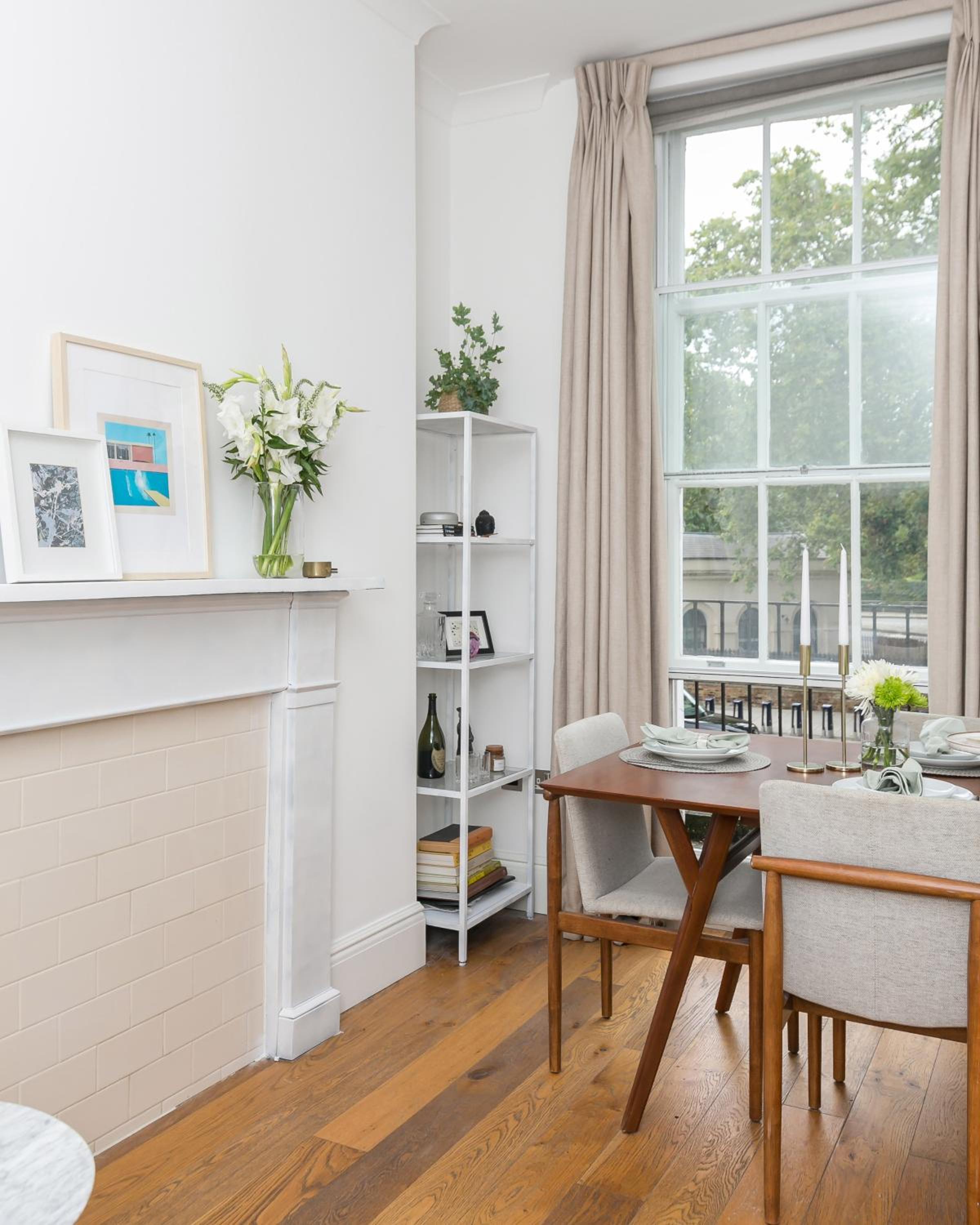 Light filled studio with view of Regents Park