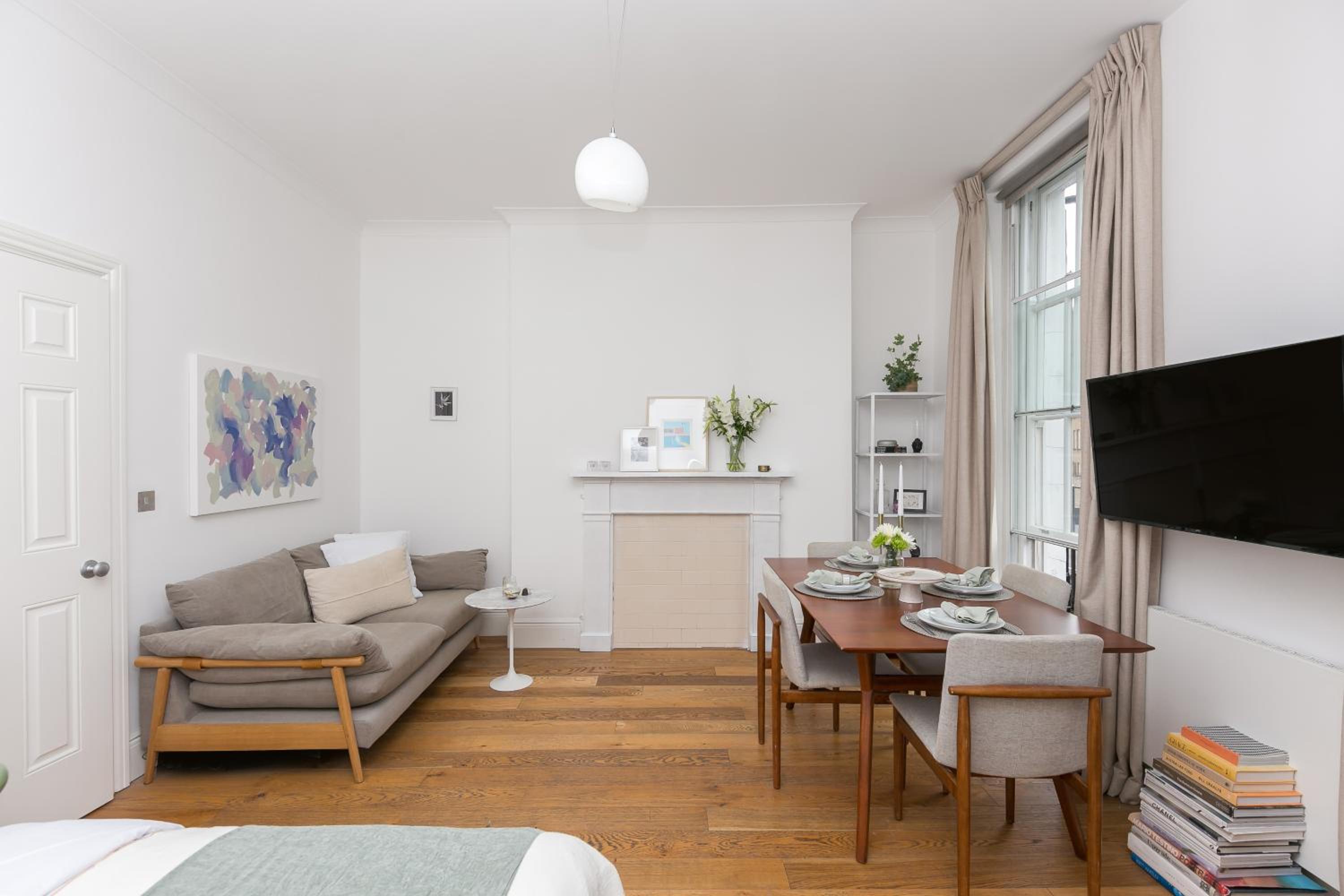 Light filled studio with view of Regents Park