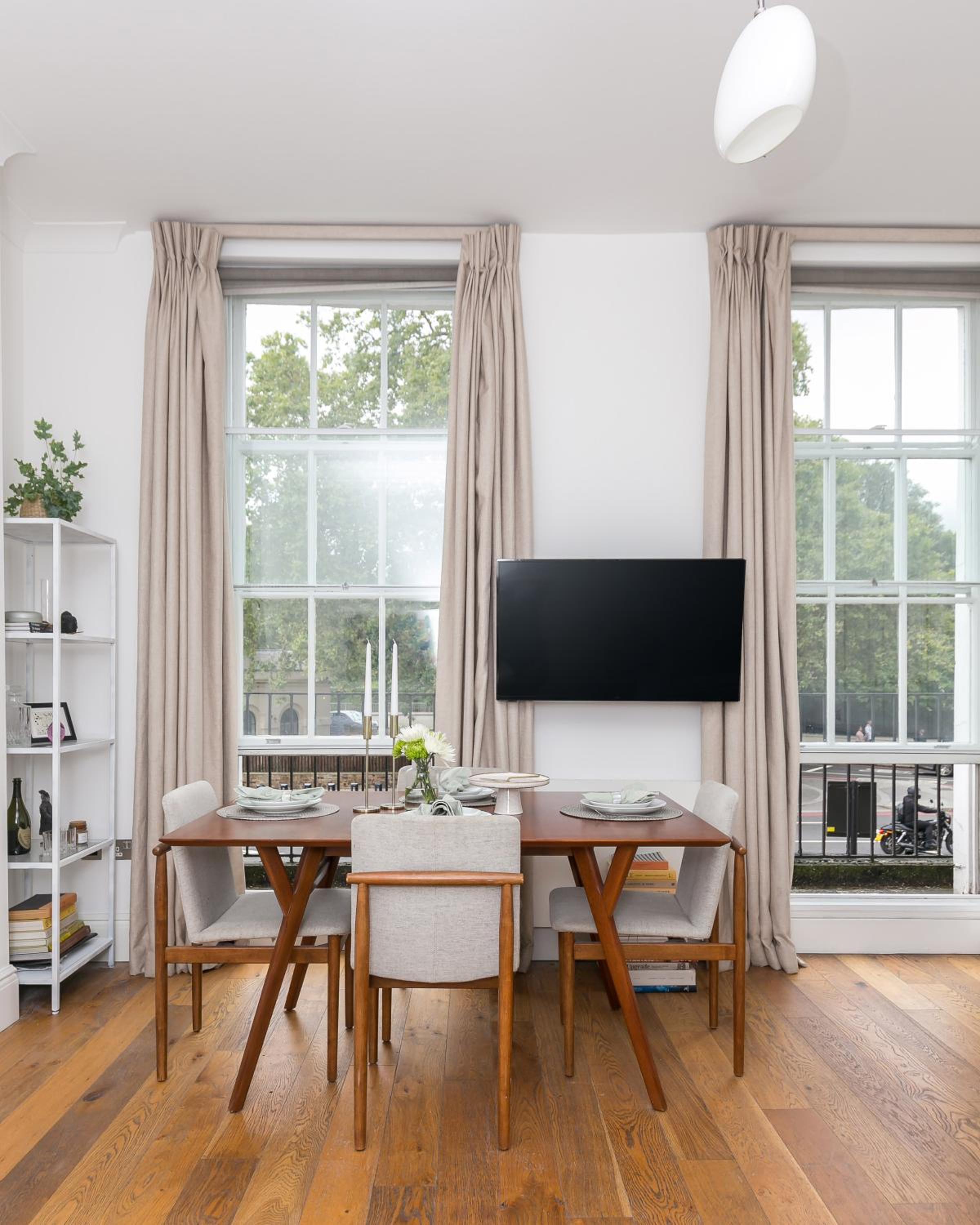 Light filled studio with view of Regents Park
