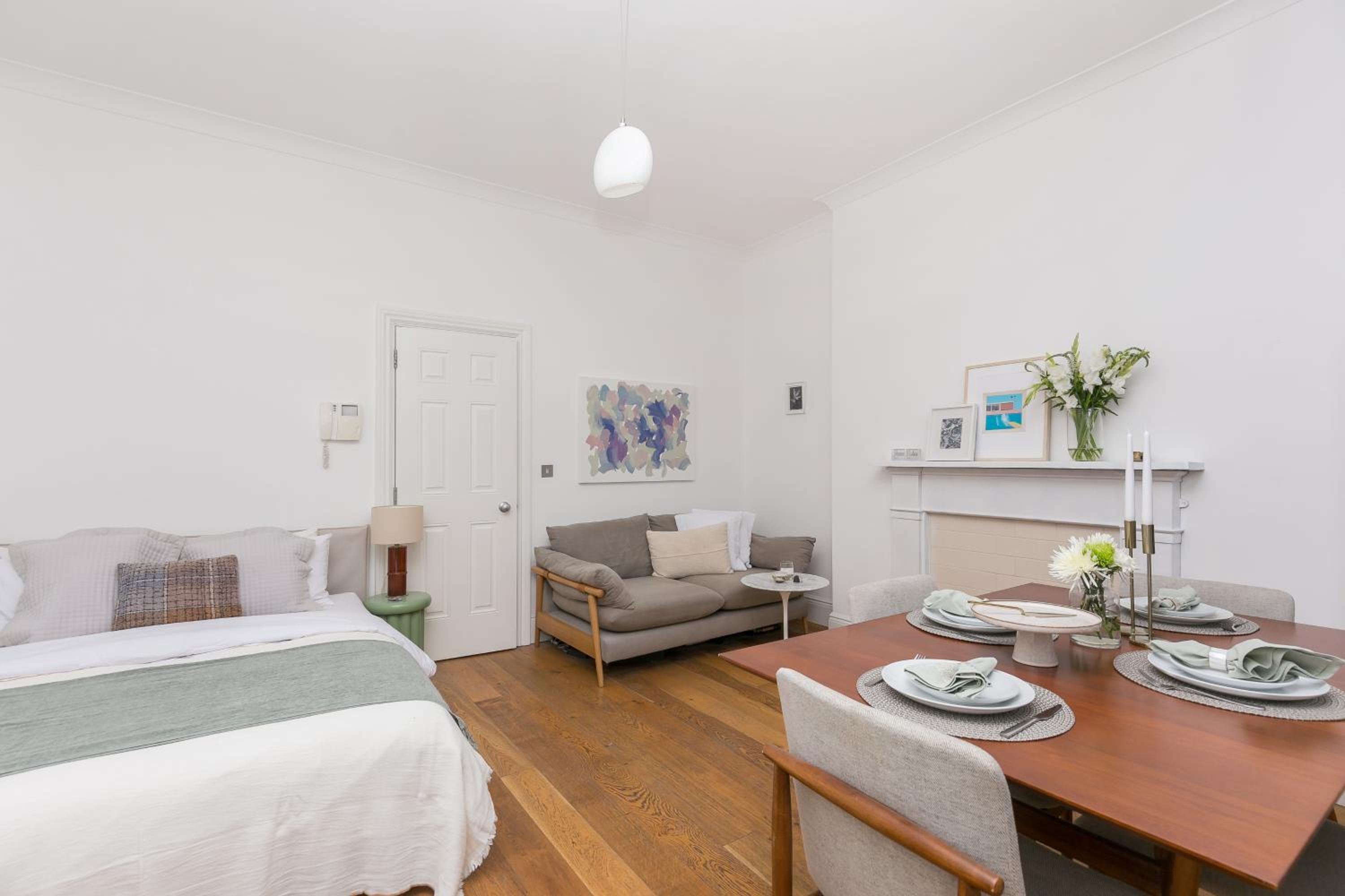 Light filled studio with view of Regents Park