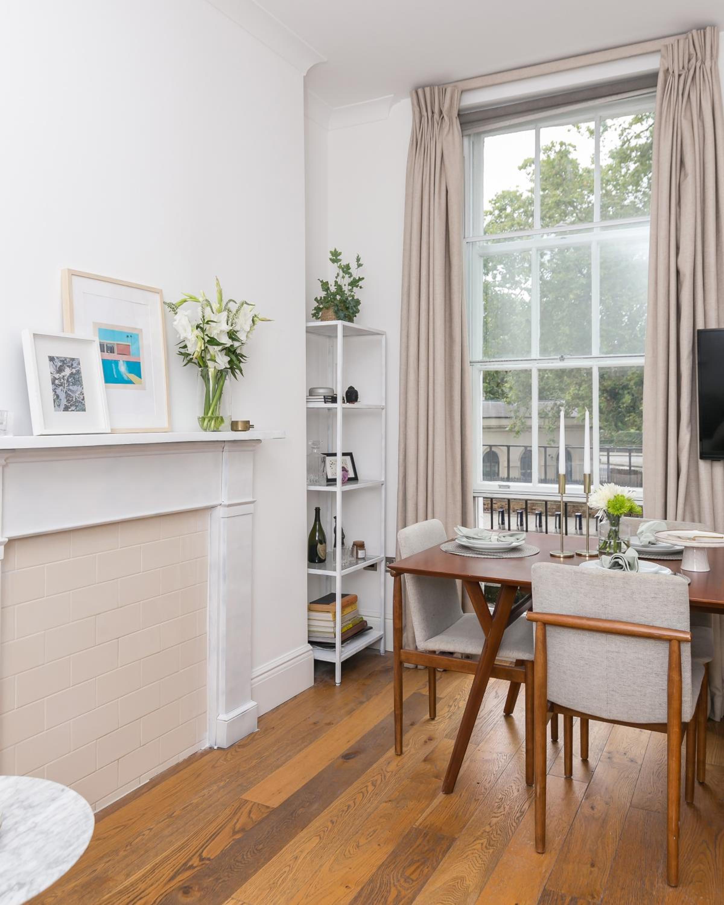 Light filled studio with view of Regents Park