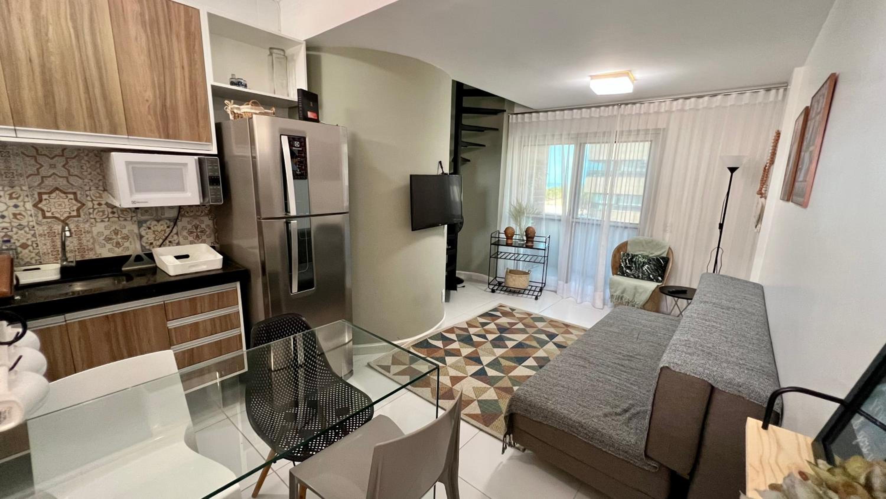 SEA TOWER 204 -Duplex Beira-Mar/quarto climatizado