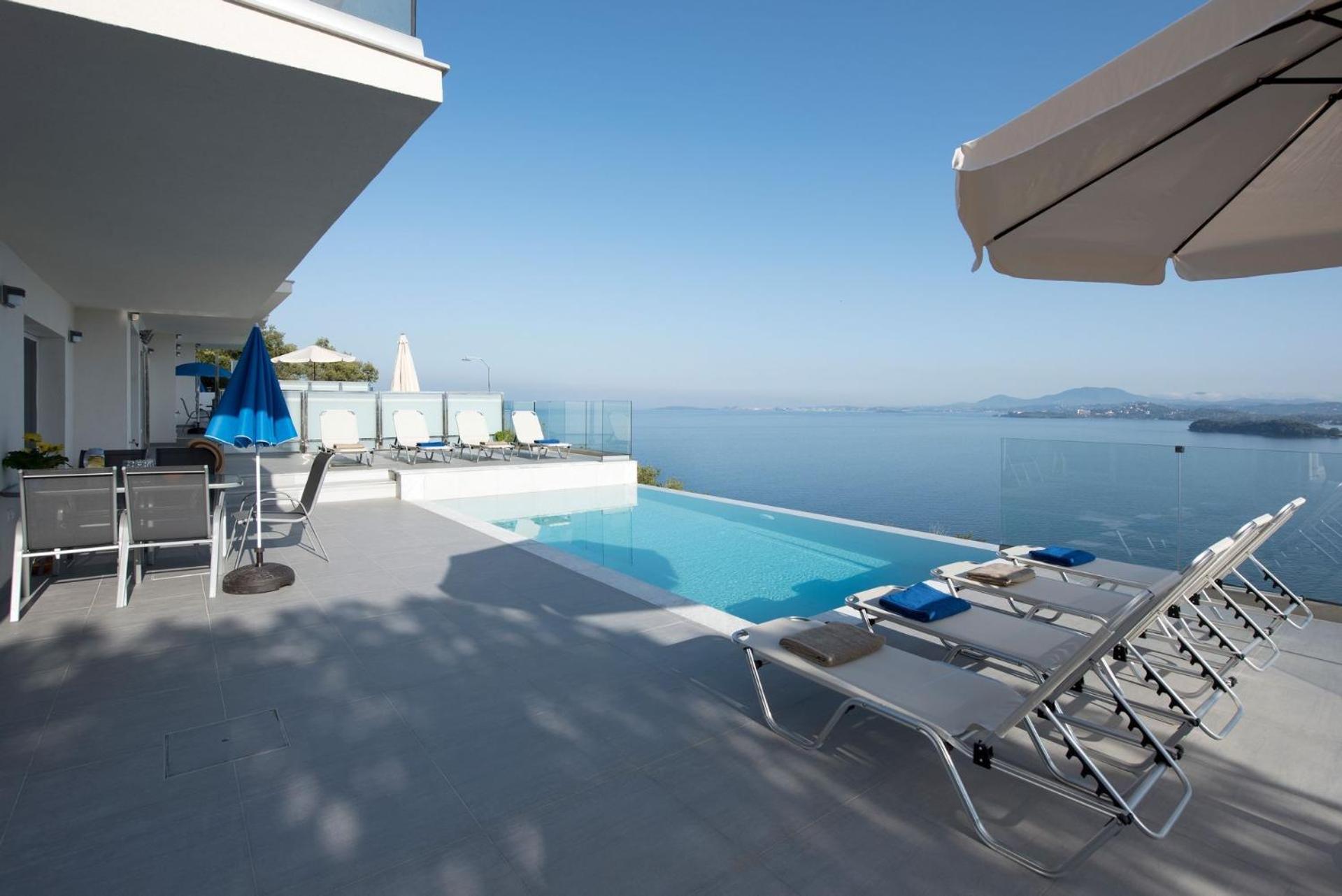 Exquisite Corfu Retreat 3 Bedrooms Villa Thea Pyrgi Panoramic Sea Views photo 3