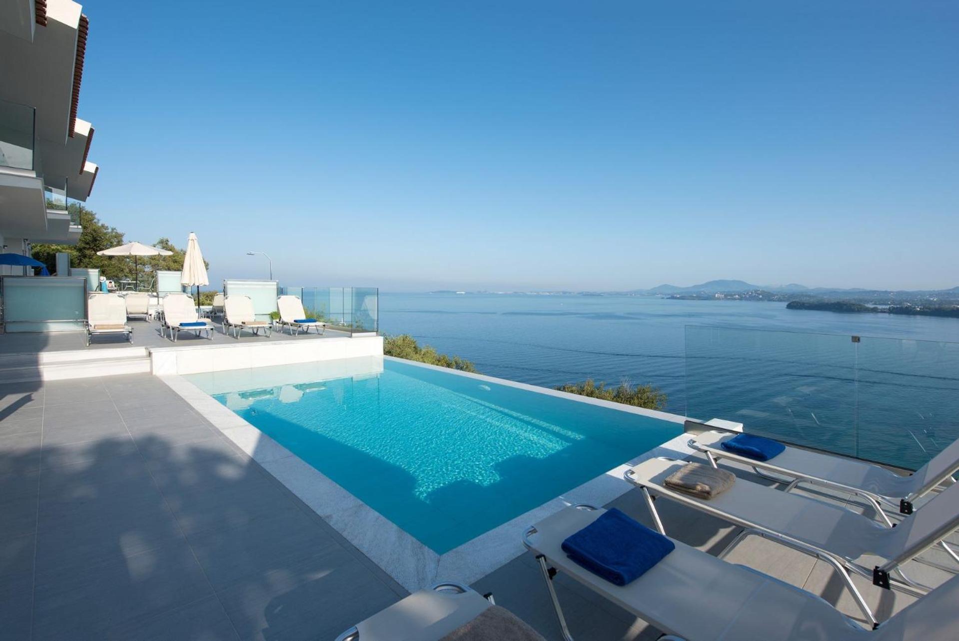 Exquisite Corfu Retreat 3 Bedrooms Villa Thea Pyrgi Panoramic Sea Views photo 2