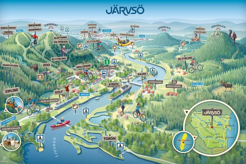 Mysig lägenhet med bastu 5 minuter från Järvsöbacken