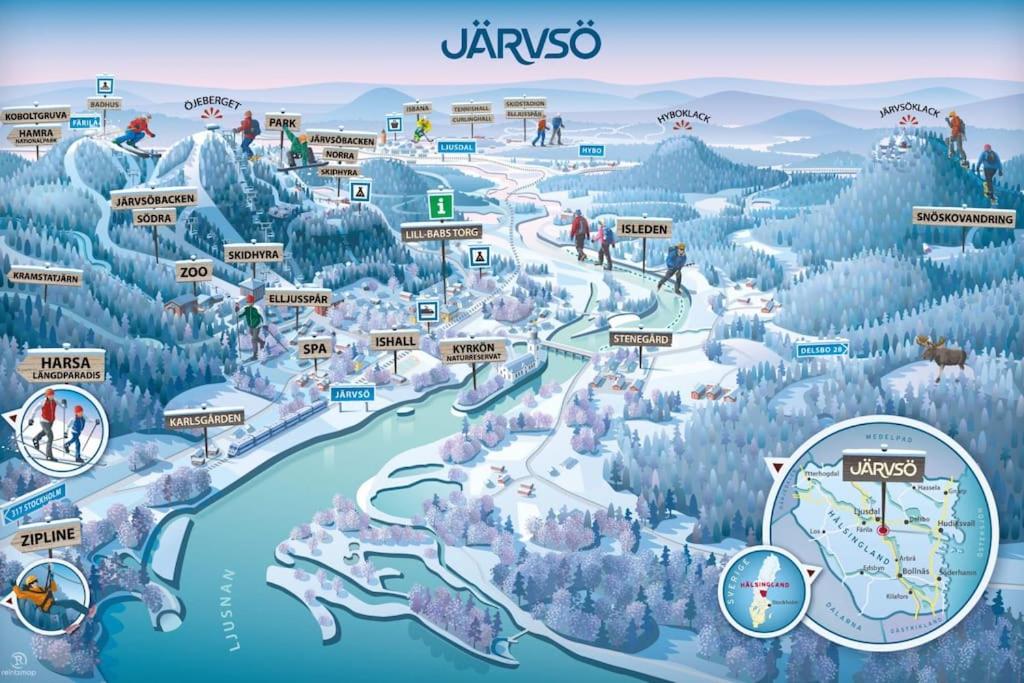 Mysig lägenhet med bastu 5 minuter från Järvsöbacken