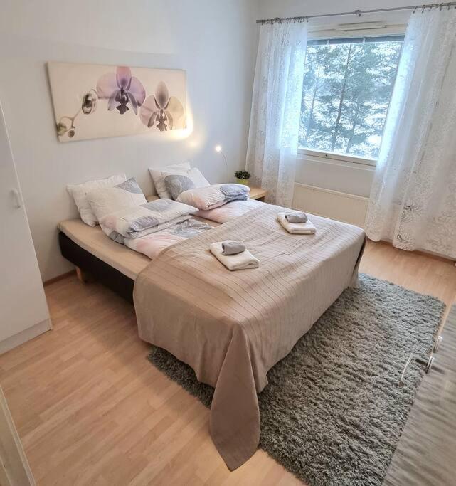 Tilava kolmio upealla järvinäköalalla 3h+k