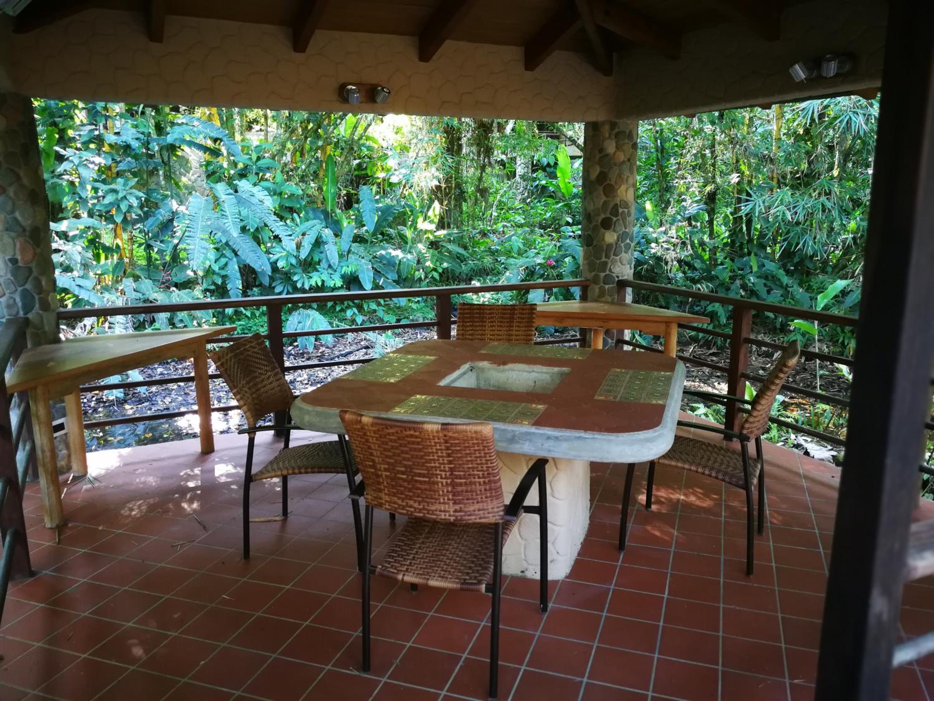 outdoor BBQ area