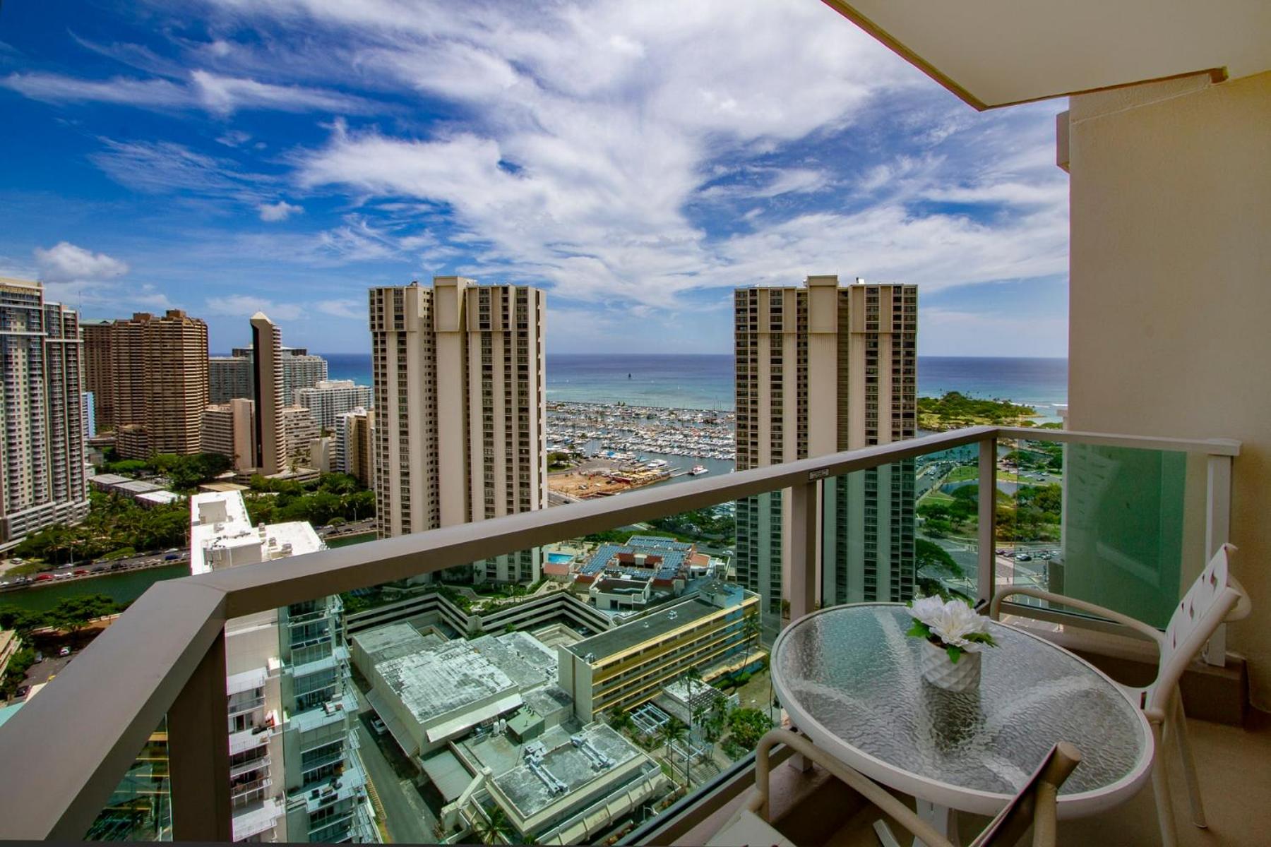 Ocean Views from balcony Walk to Beach and Mall 3024 view 2