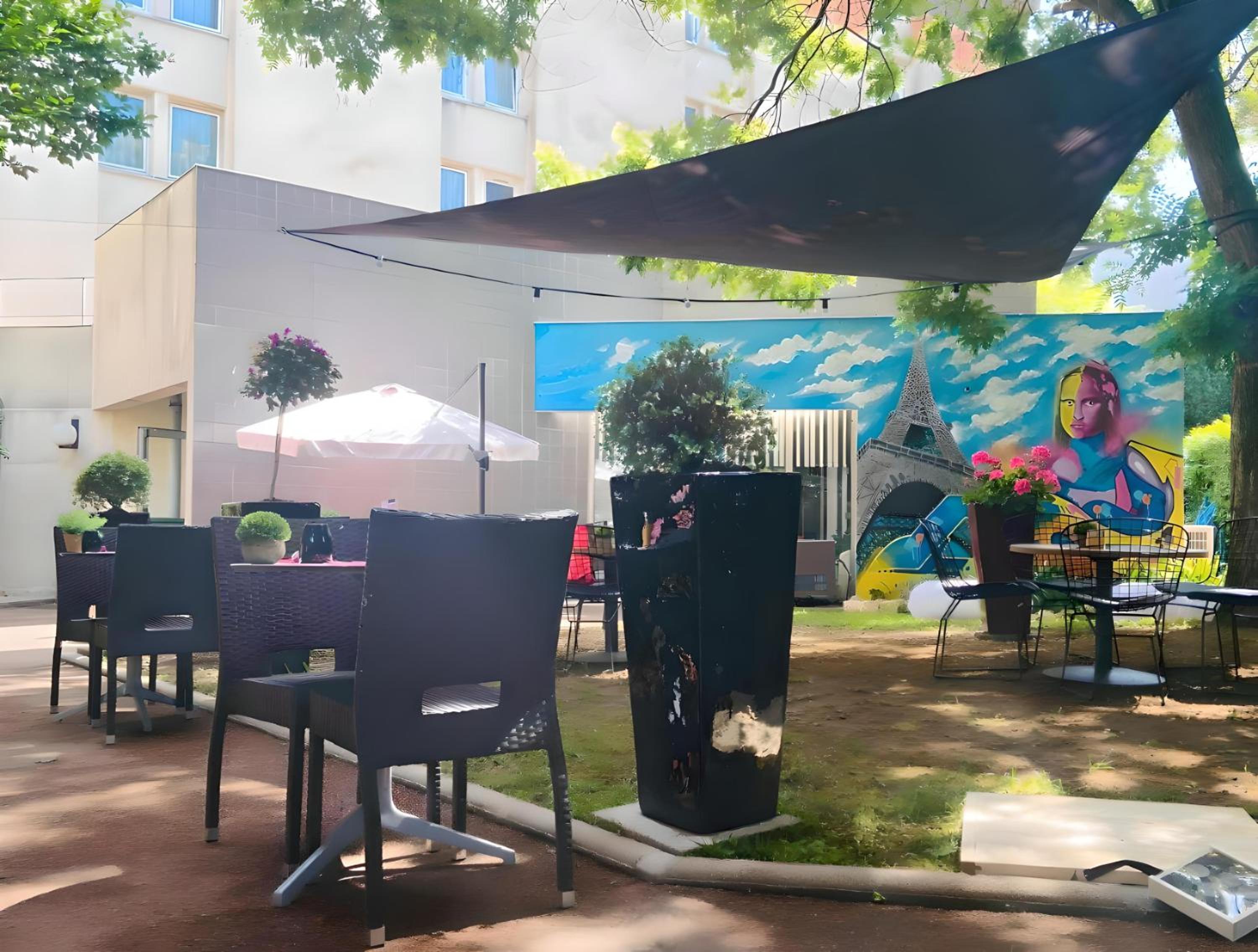 outdoor BBQ area