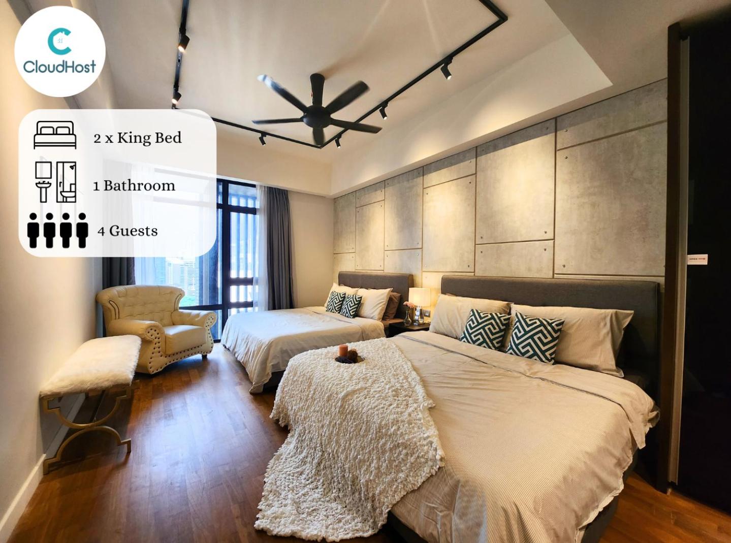 Anggun Homestay King Bed Studio KL City Bukit Bintang by Cloud Host