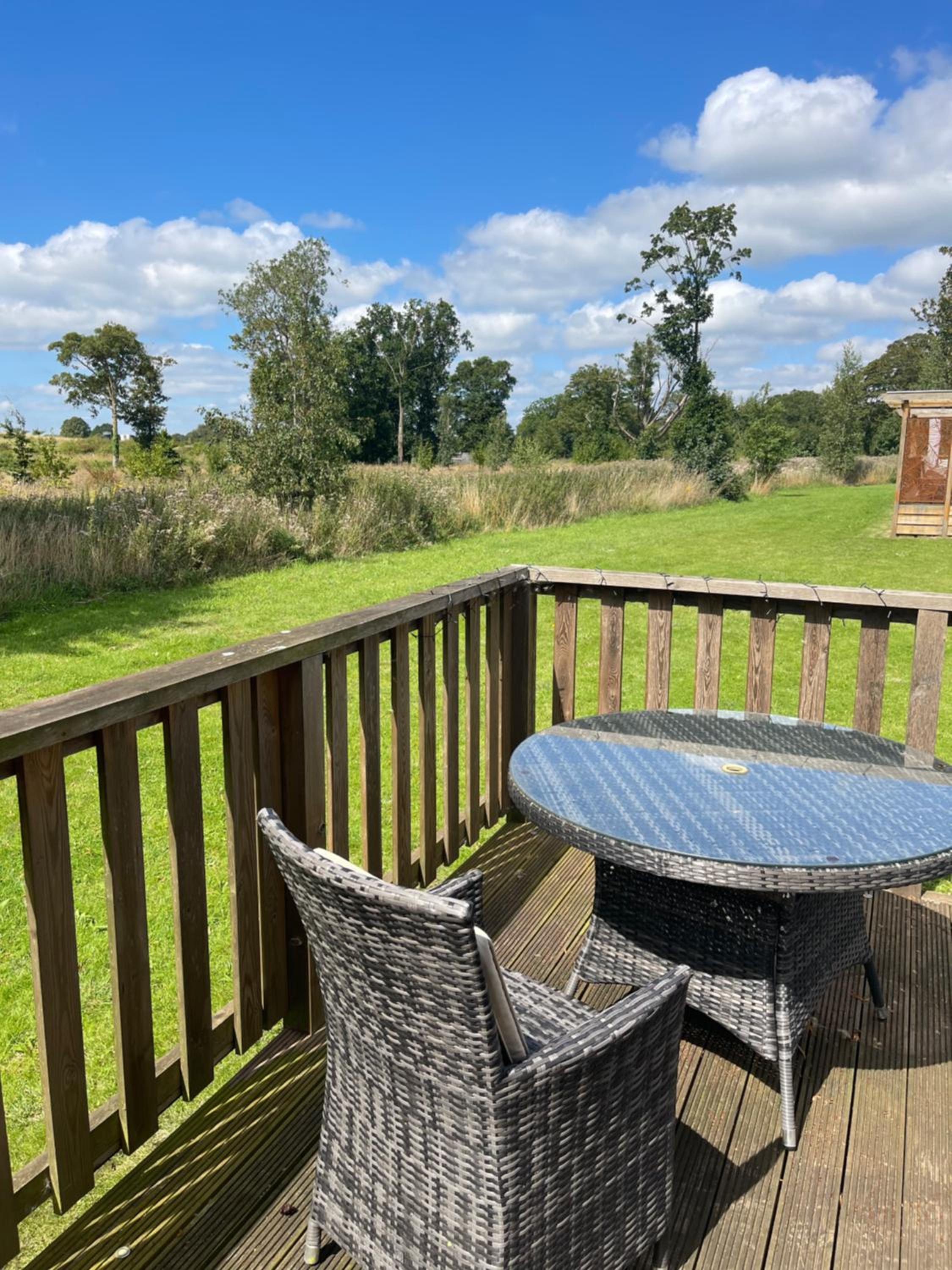Glasshouse hot tub lodge