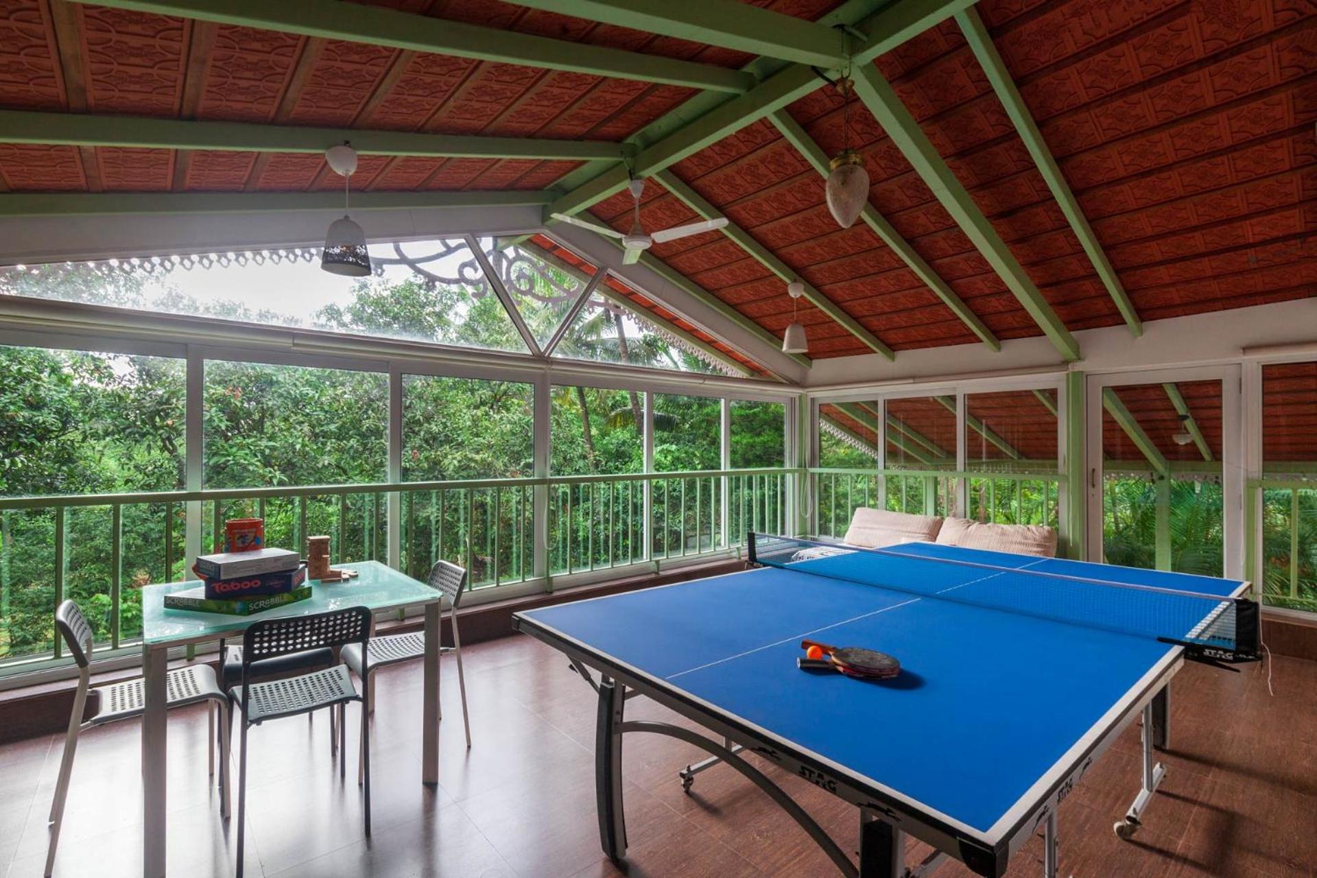 StayVista at Vanya Farms - Orchard Villa with Rustic Vintage interiors & Table Tennis table view 4