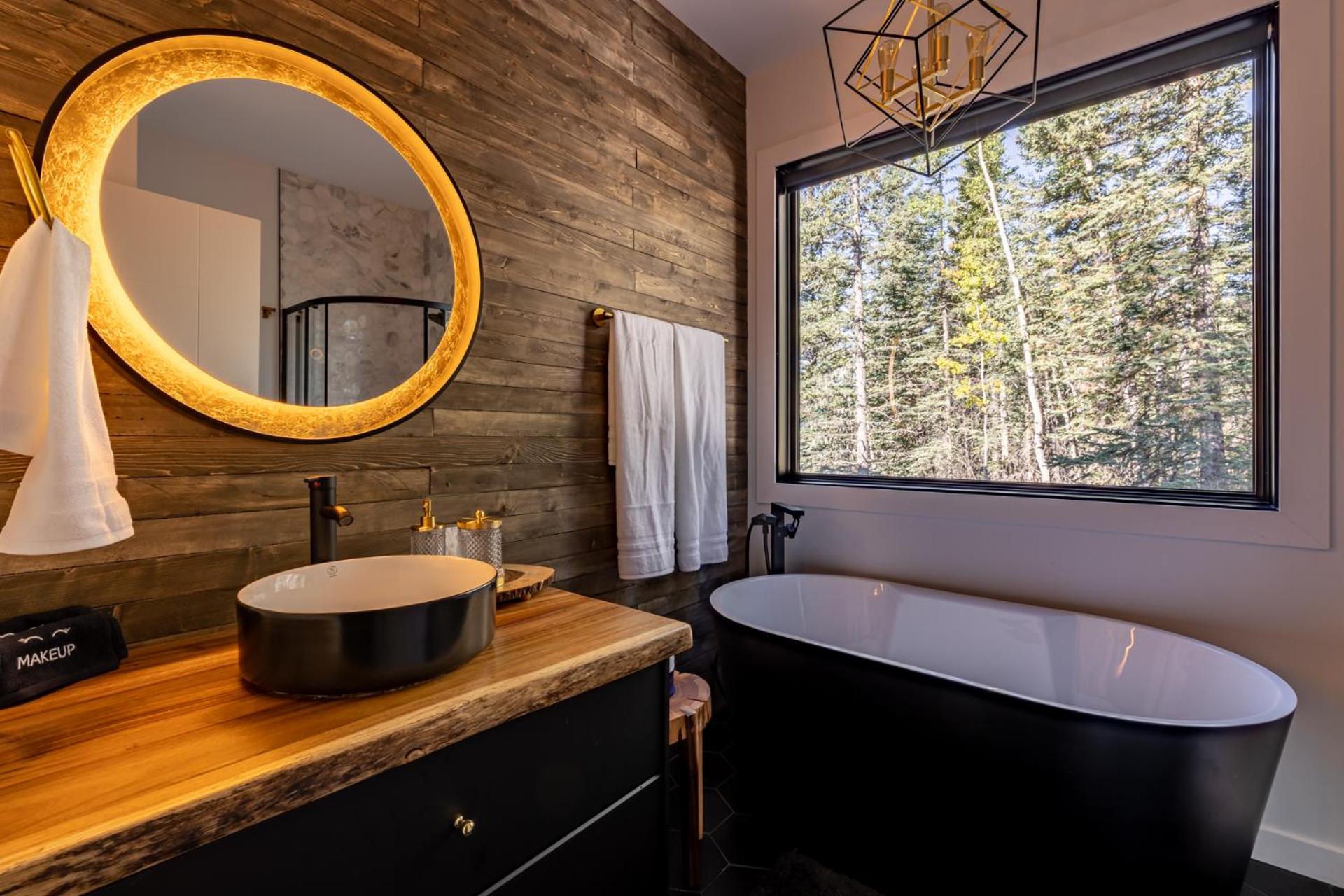 New Modern Rustic A-Frame Cabin with Barrel Sauna