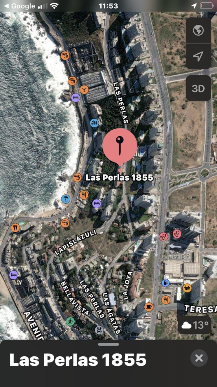 Studio luminoso, acogedor, maravillosa vista al mar primera línea la mejor ubicación de Reñaca y playas