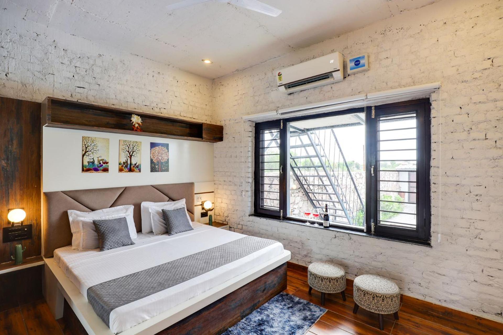 StayVista's La Villa Farm - Tranquil Retreat with Outdoor Pool, Games & Terrace