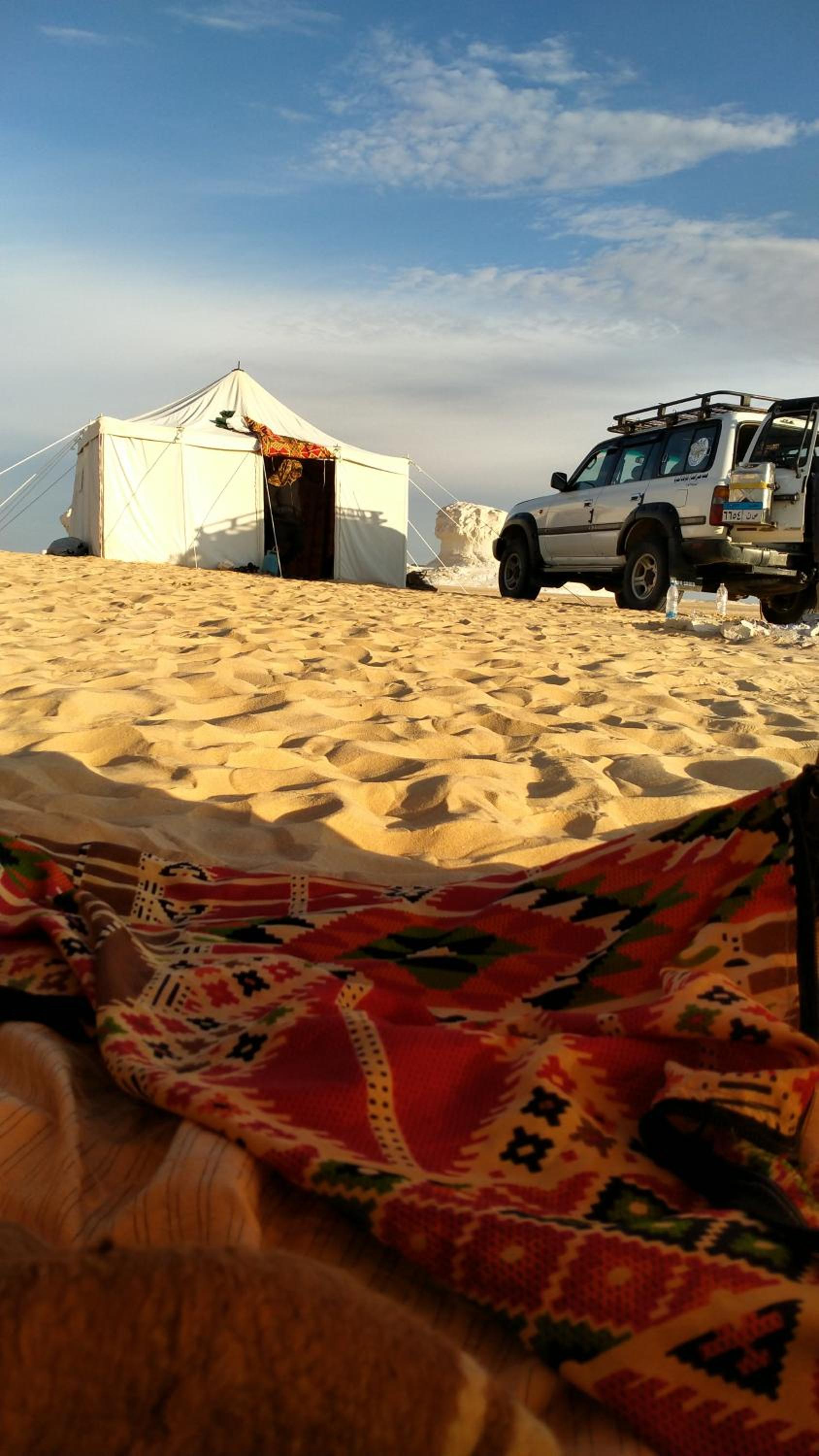 Egypt white and black desert with Camping