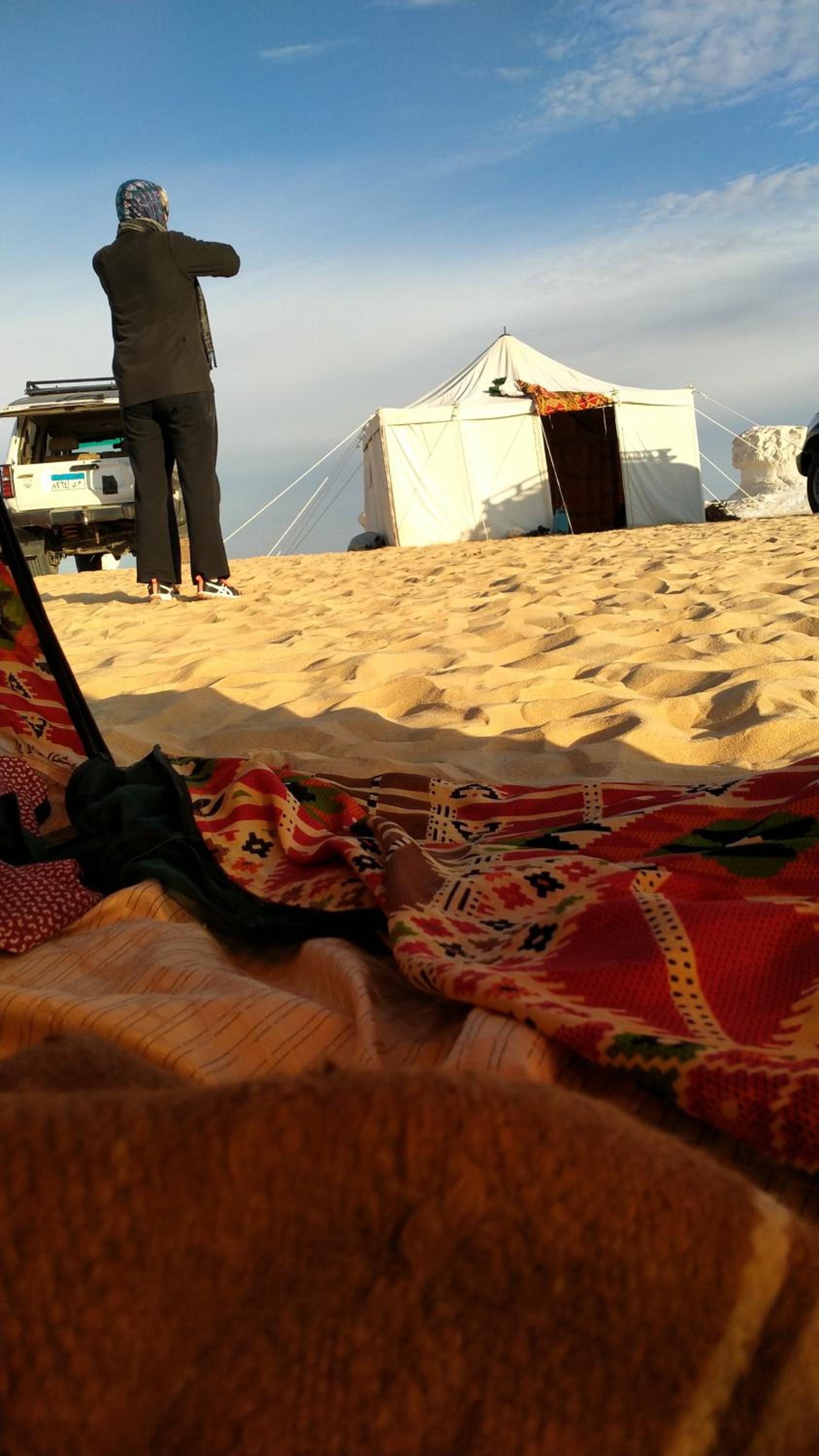 Egypt white and black desert with Camping