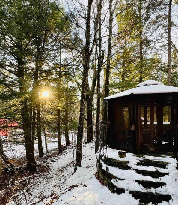 New-ski-spa-outdoor-fireplace-Mont Orford