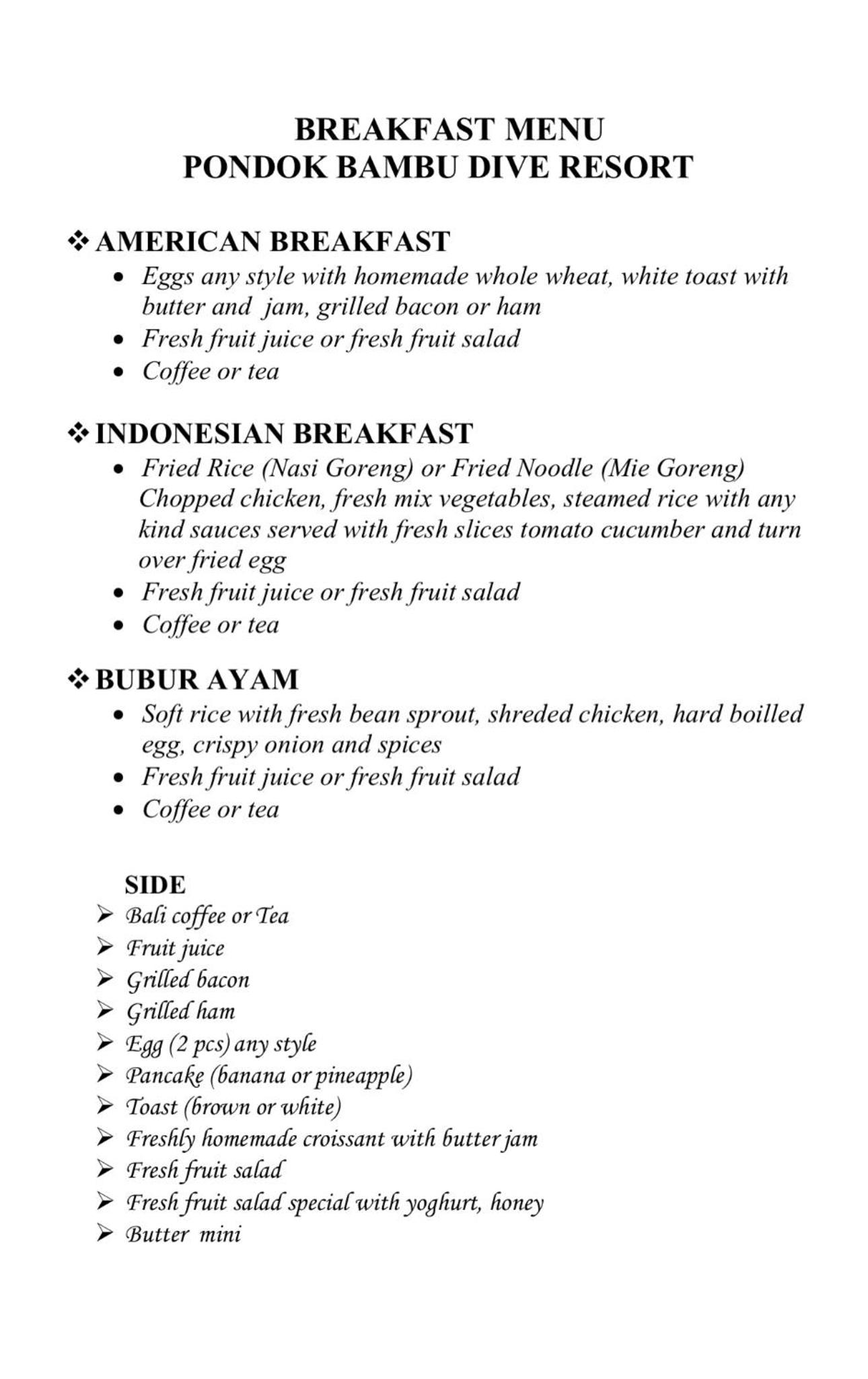 Pondok Bambu Resort - 5 Stars Padi Dive Centre