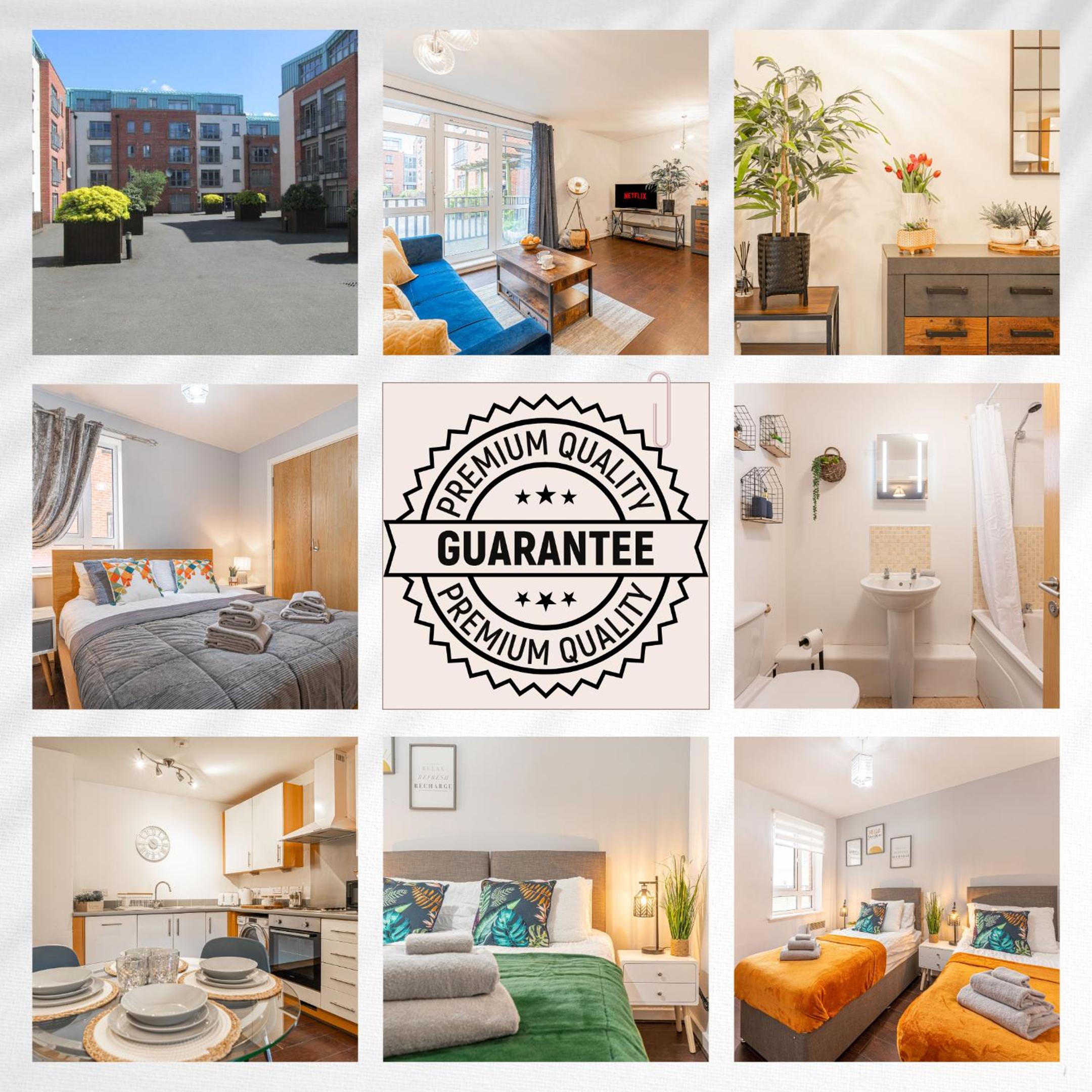 CONTRACTORS & RELOCATION Friendly City Centre Flat - Disable People Welcome - Free Parking, Fast Wifi, Smart TV And 2 Bathrooms, 7min walk from Train Stati view 2