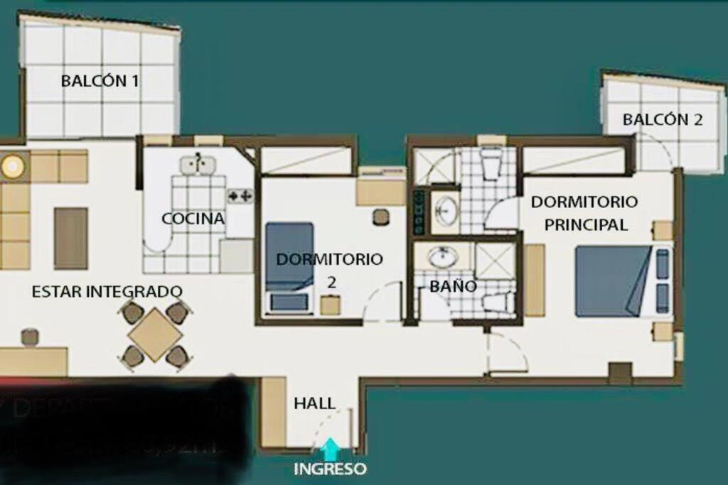 APARTAMENTO DE 2 HABITACIONES CON PISCINA Y 2 TERRAZAS CERCA DE EQUIPETROL, parqueo Gratis