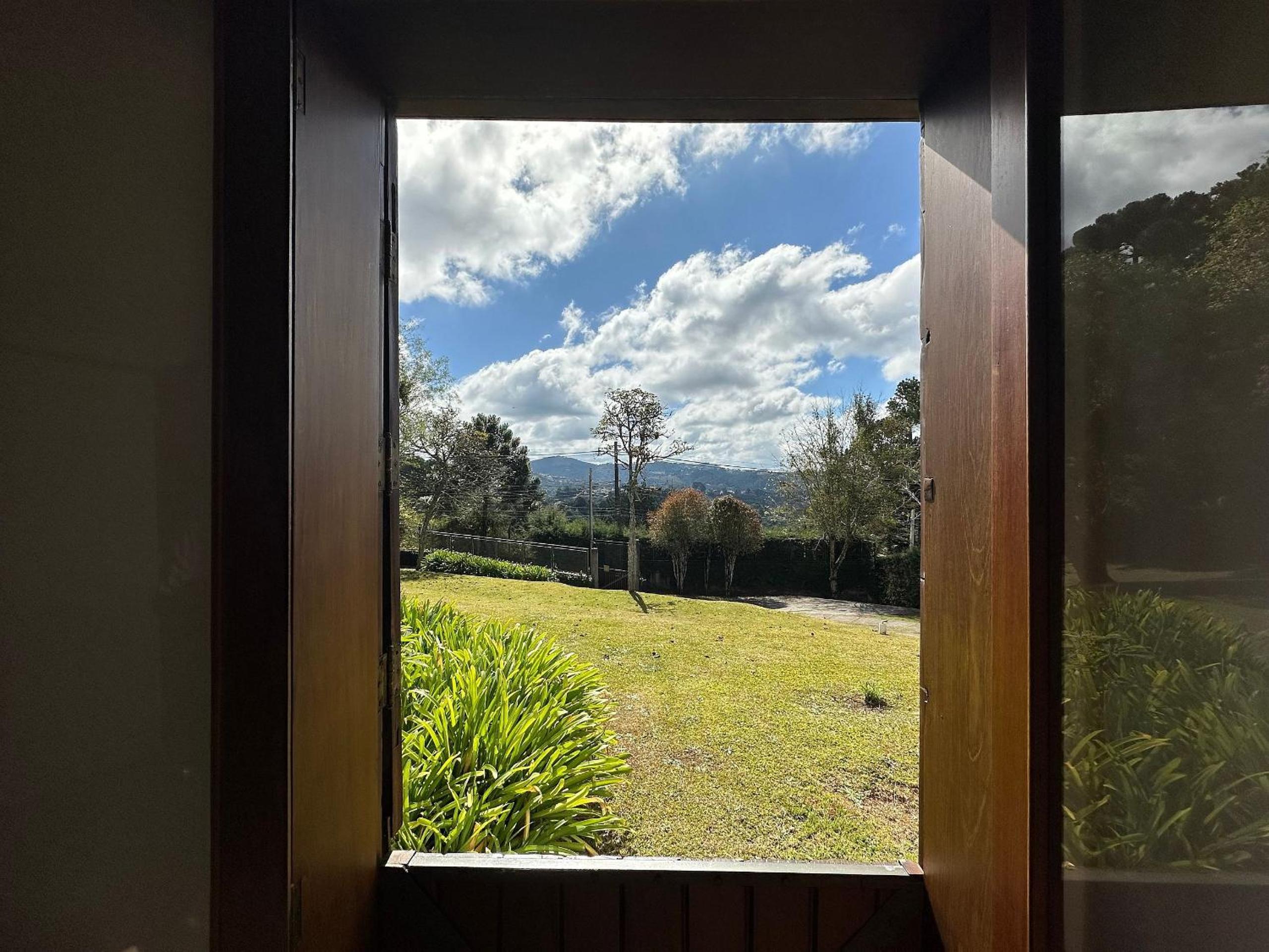 Architect house with view, garden and fireplace